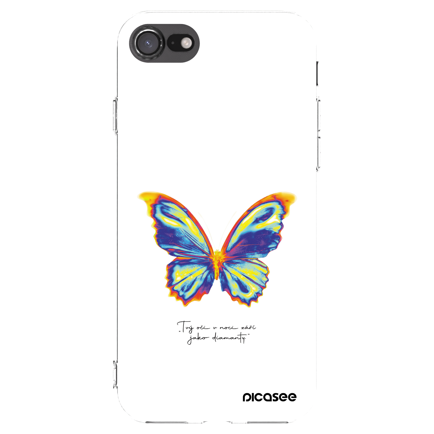 Picasee silikonowe przeźroczyste etui na Apple iPhone 7 - Diamanty White