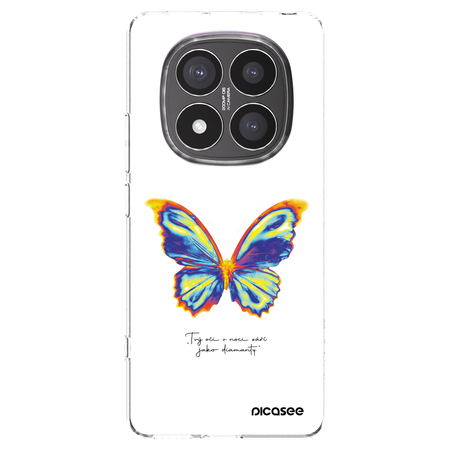 Picasee silikonowe przeźroczyste etui na Xiaomi Redmi Note 14 Pro+ 5G - Diamanty White