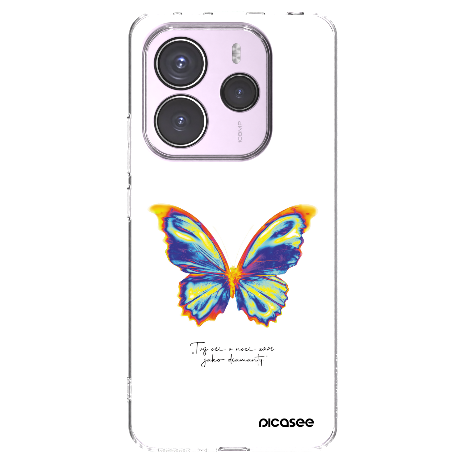 Picasee silikonowe przeźroczyste etui na Xiaomi Redmi Note 14 5G - Diamanty White