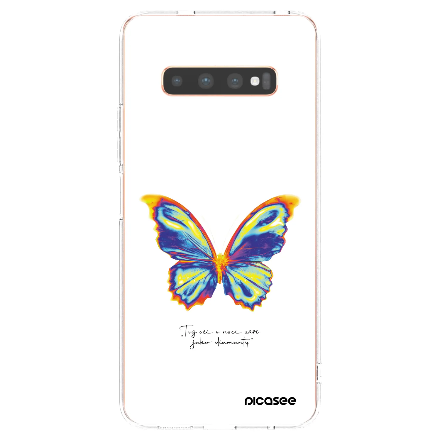 Picasee silikonowe przeźroczyste etui na Samsung Galaxy S10 Plus G975 - Diamanty White