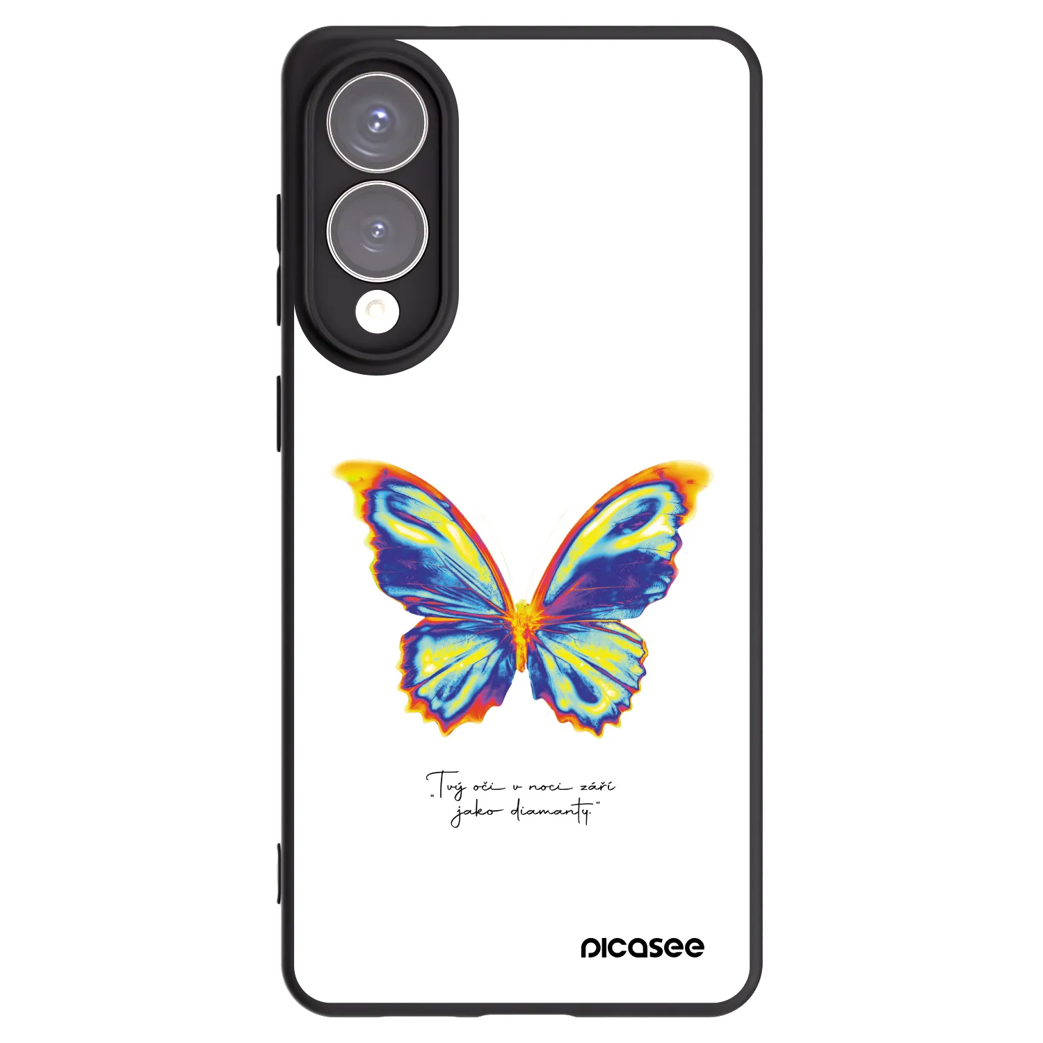Picasee silikonowe czarne etui na Samsung Galaxy S25 Edge 5G - Diamanty White