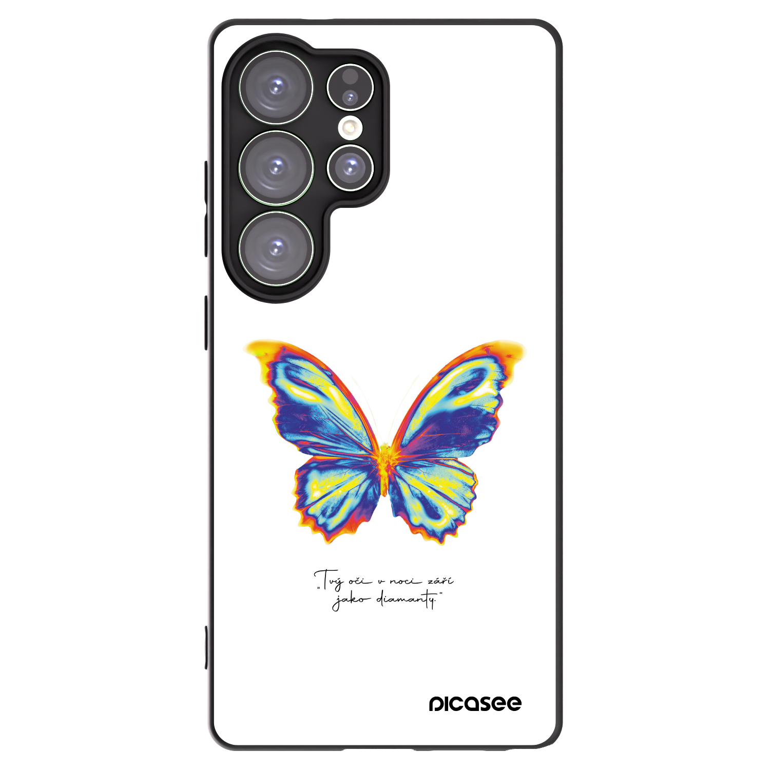 Picasee silikonowe czarne etui na Samsung Galaxy S25 Ultra 5G - Diamanty White