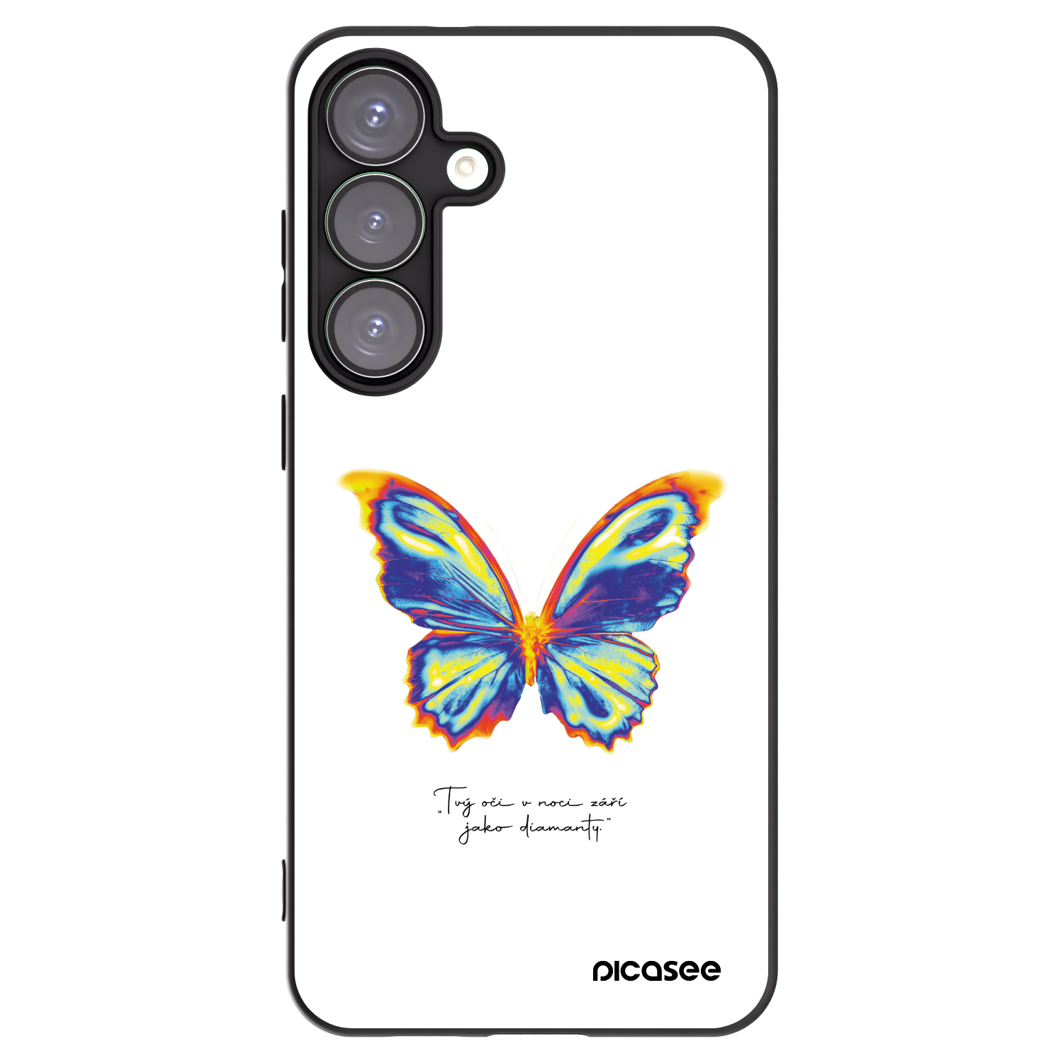 Picasee silikonowe czarne etui na Samsung Galaxy S25+ 5G - Diamanty White