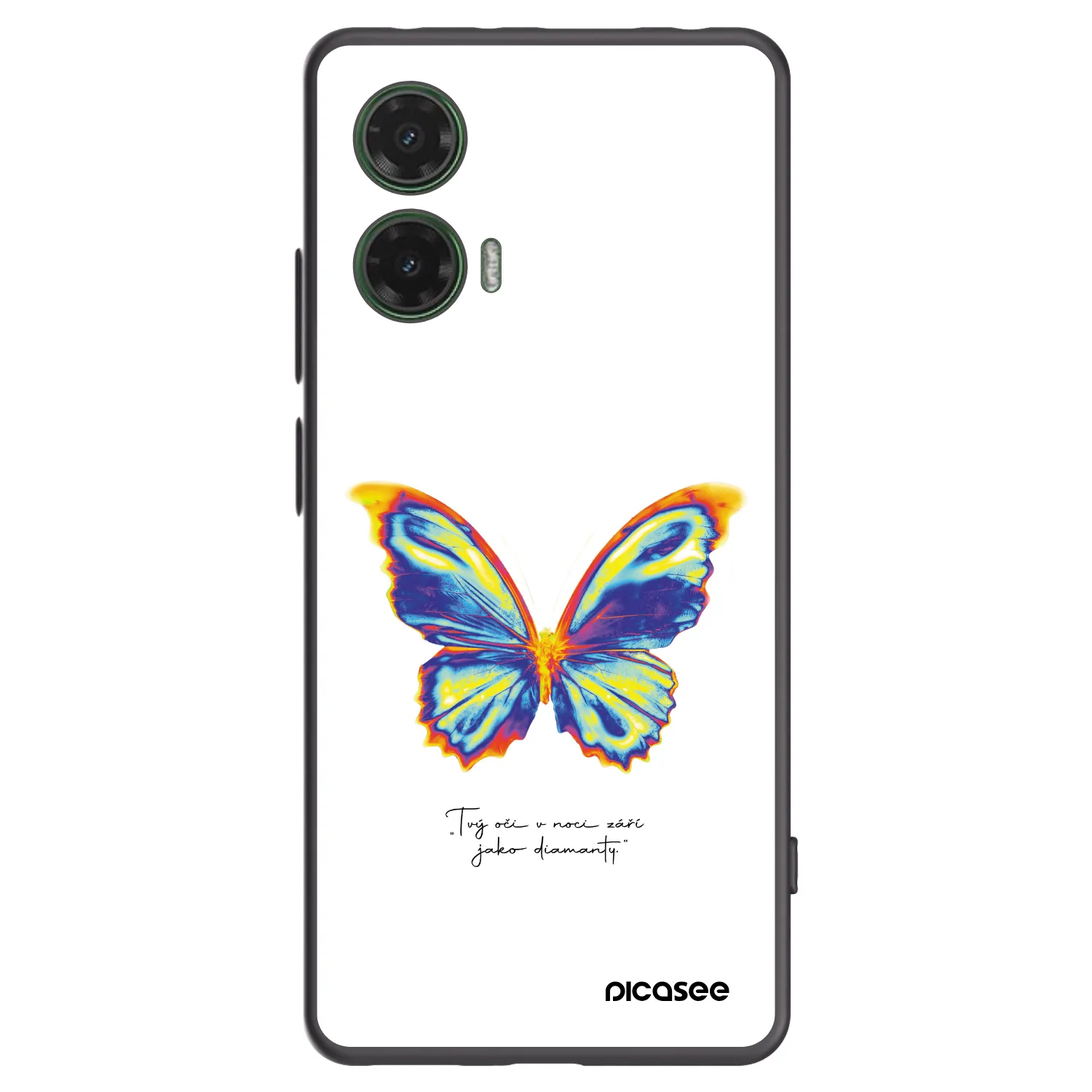 Picasee silikonowe czarne etui na Motorola Moto G35 5G - Diamanty White