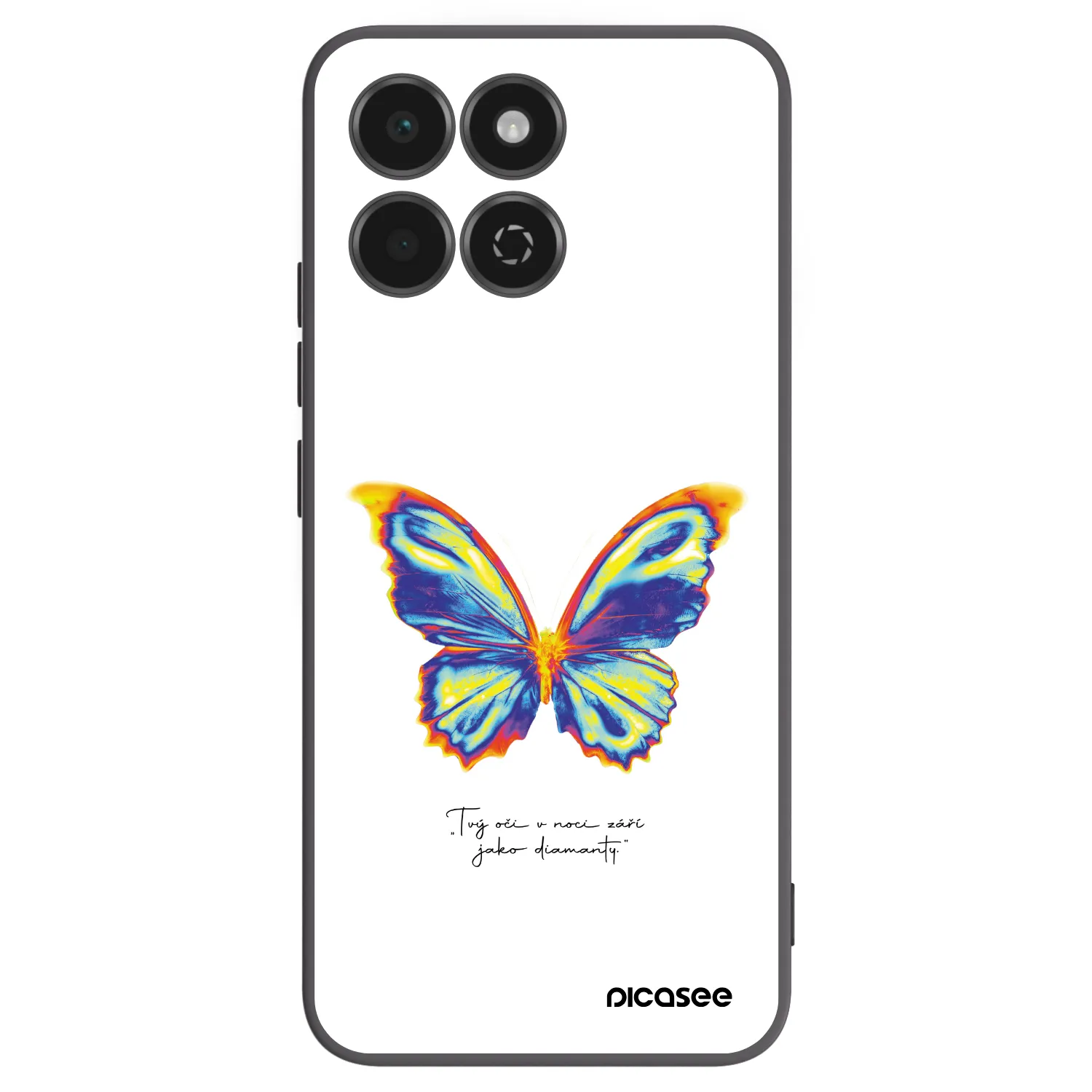 Picasee silikonowe czarne etui na Honor 200 Smart 5G - Diamanty White