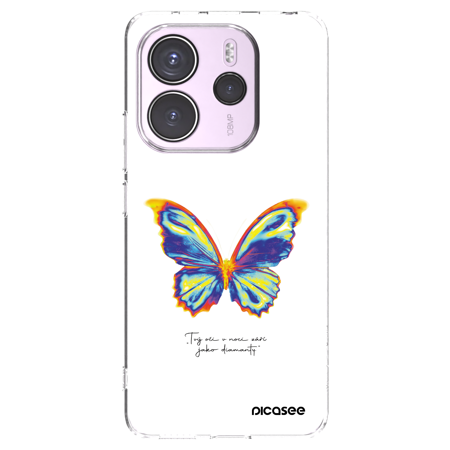 Picasee silikonowe przeźroczyste etui na Xiaomi Redmi Note 14 4G - Diamanty White