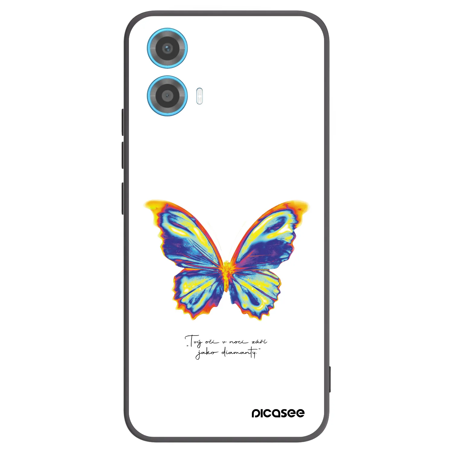 Picasee silikonowe czarne etui na Motorola Moto G34 5G - Diamanty White