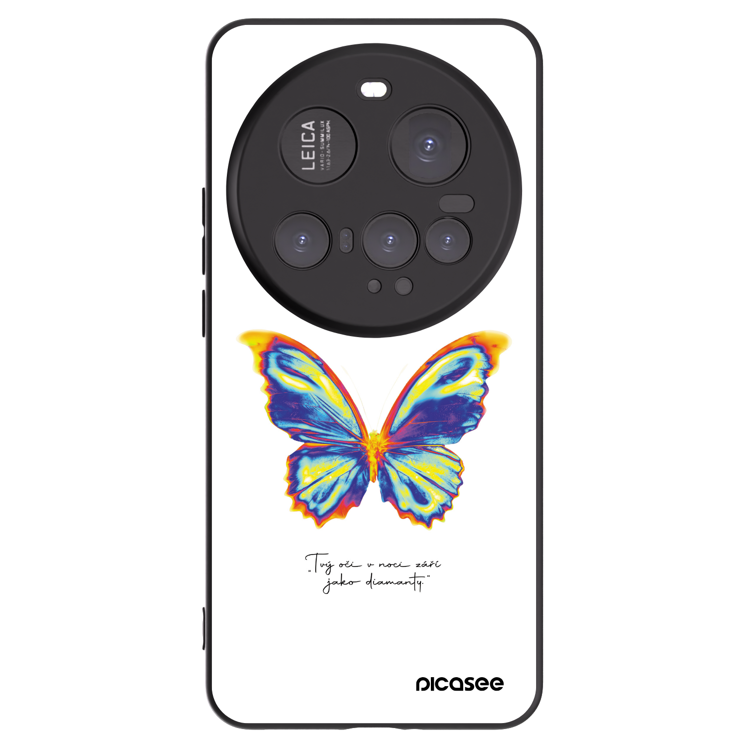 Picasee silikonowe czarne etui na Xiaomi 15 Ultra - Diamanty White