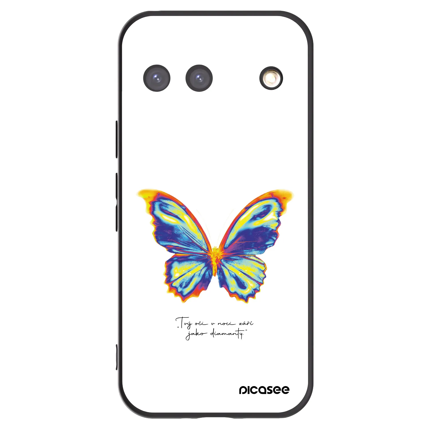 Picasee silikonowe czarne etui na Google Pixel 9 - Diamanty White