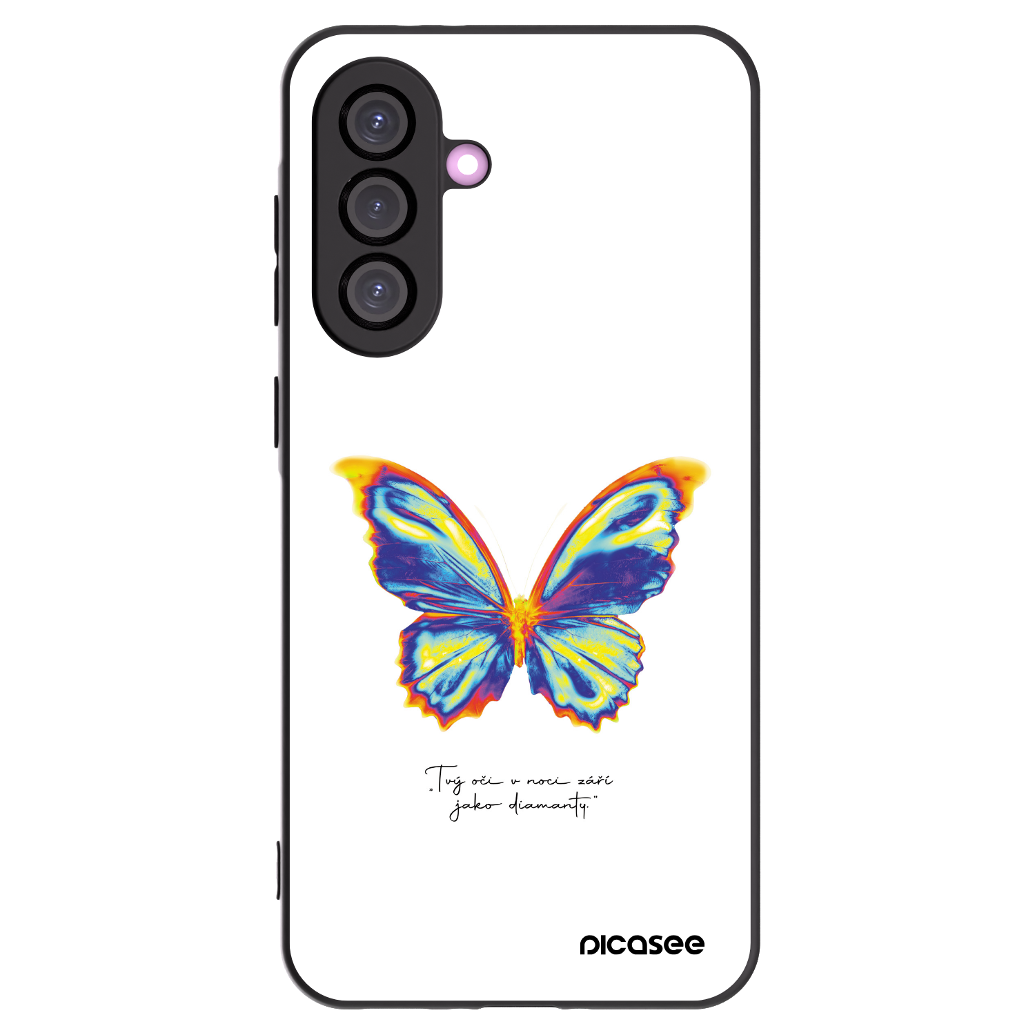 Picasee silikonowe czarne etui na Samsung Galaxy A36 5G - Diamanty White