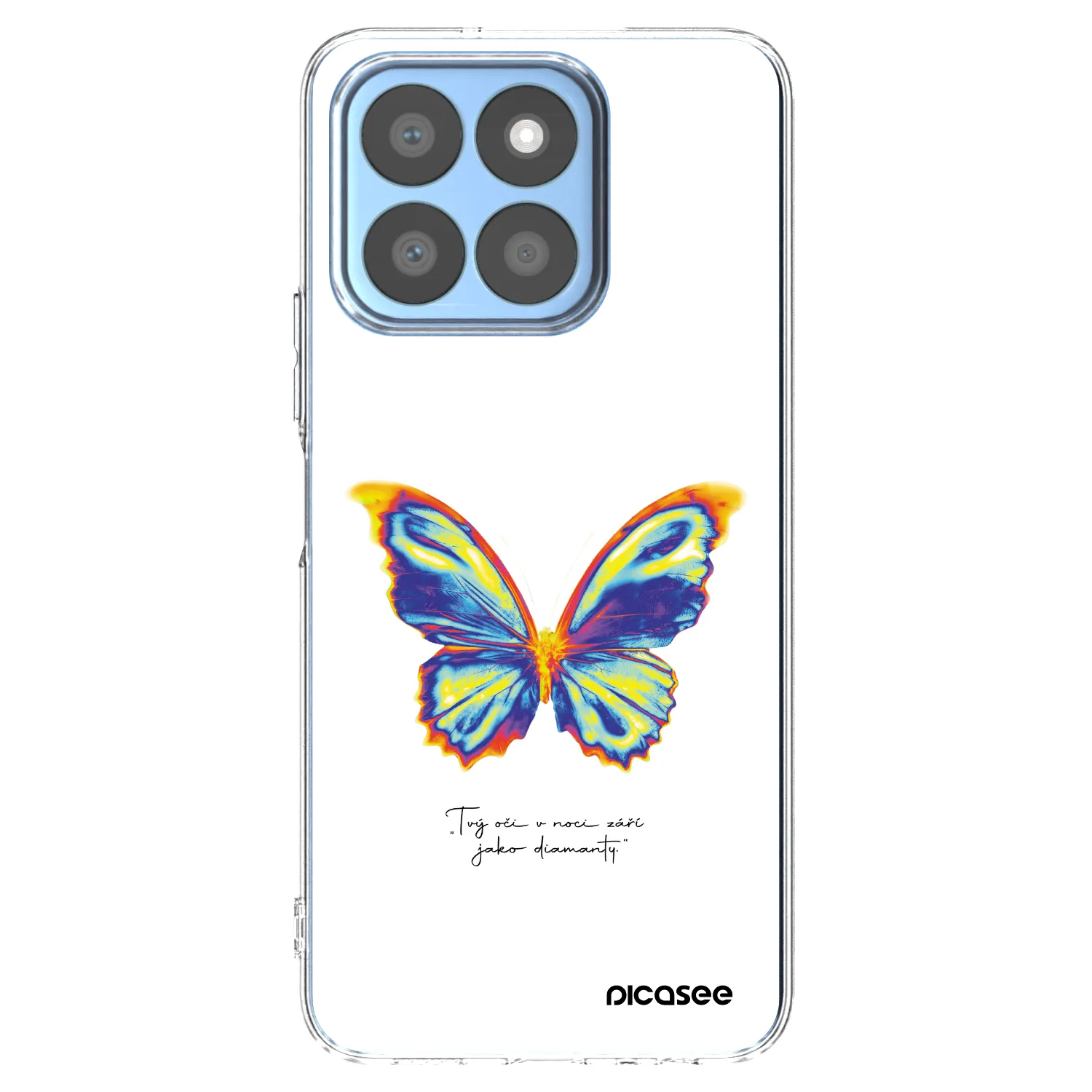 Picasee silikonowe przeźroczyste etui na Honor X8c - Diamanty White