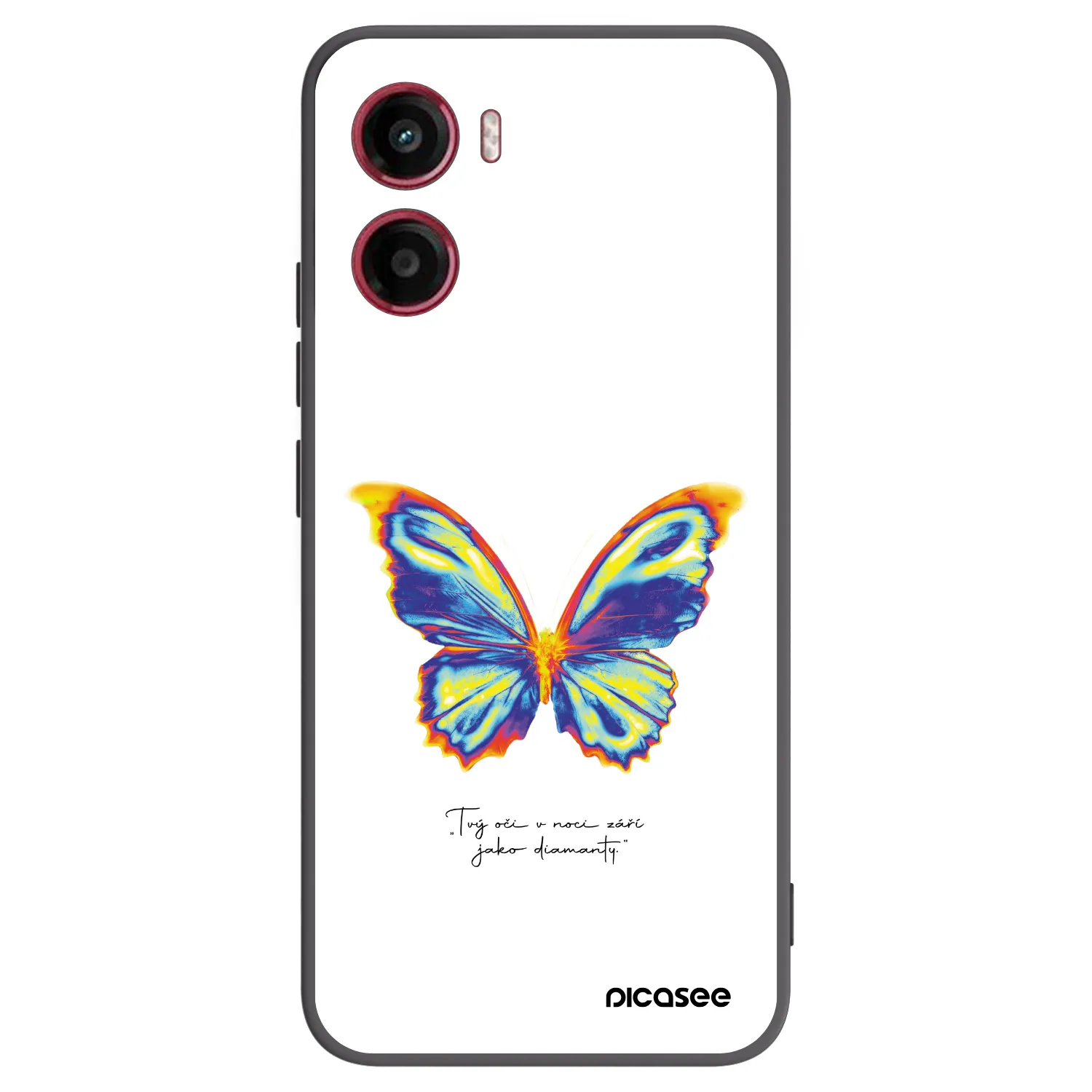Picasee silikonowe czarne etui na Motorola Moto G05 - Diamanty White