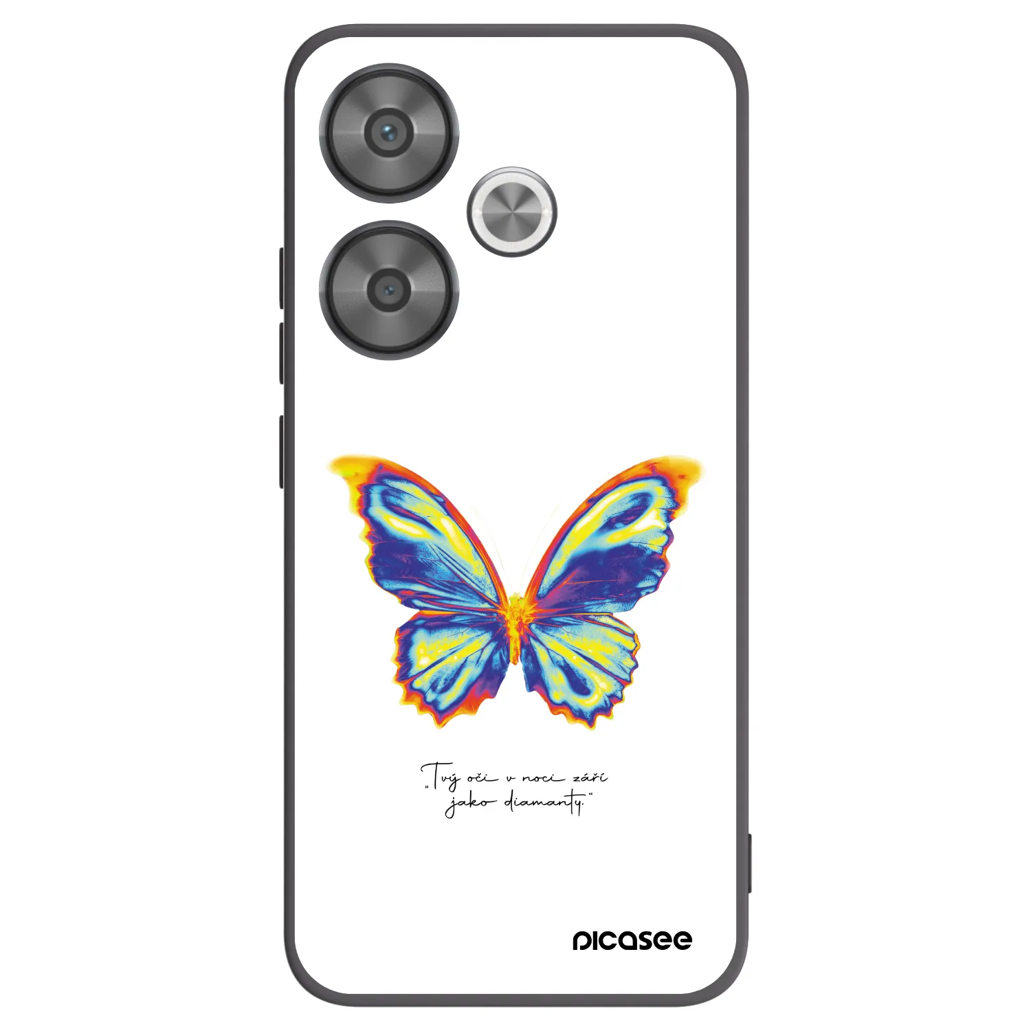 Picasee silikonowe czarne etui na Xiaomi Poco F6 - Diamanty White