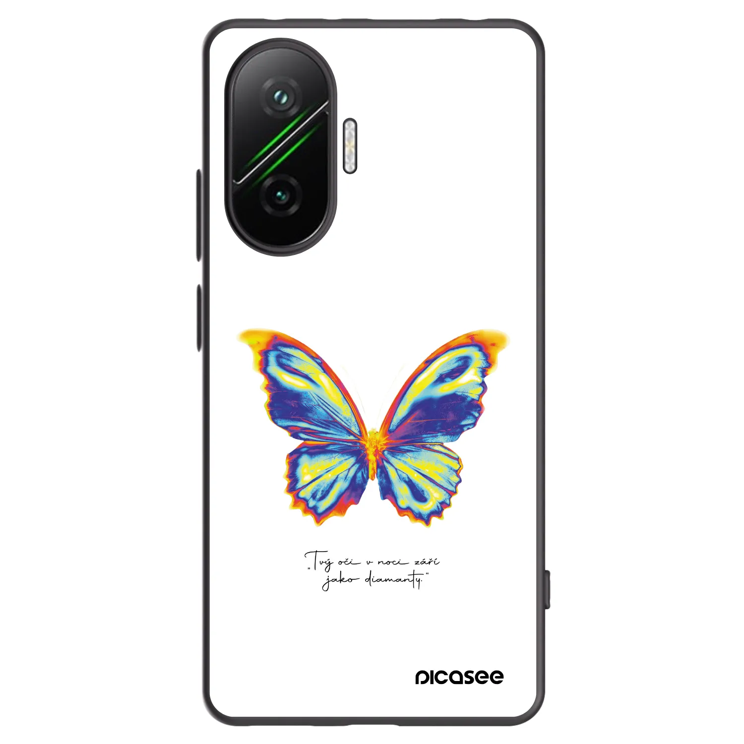 Picasee silikonowe czarne etui na Xiaomi Poco F7 Pro 5G - Diamanty White
