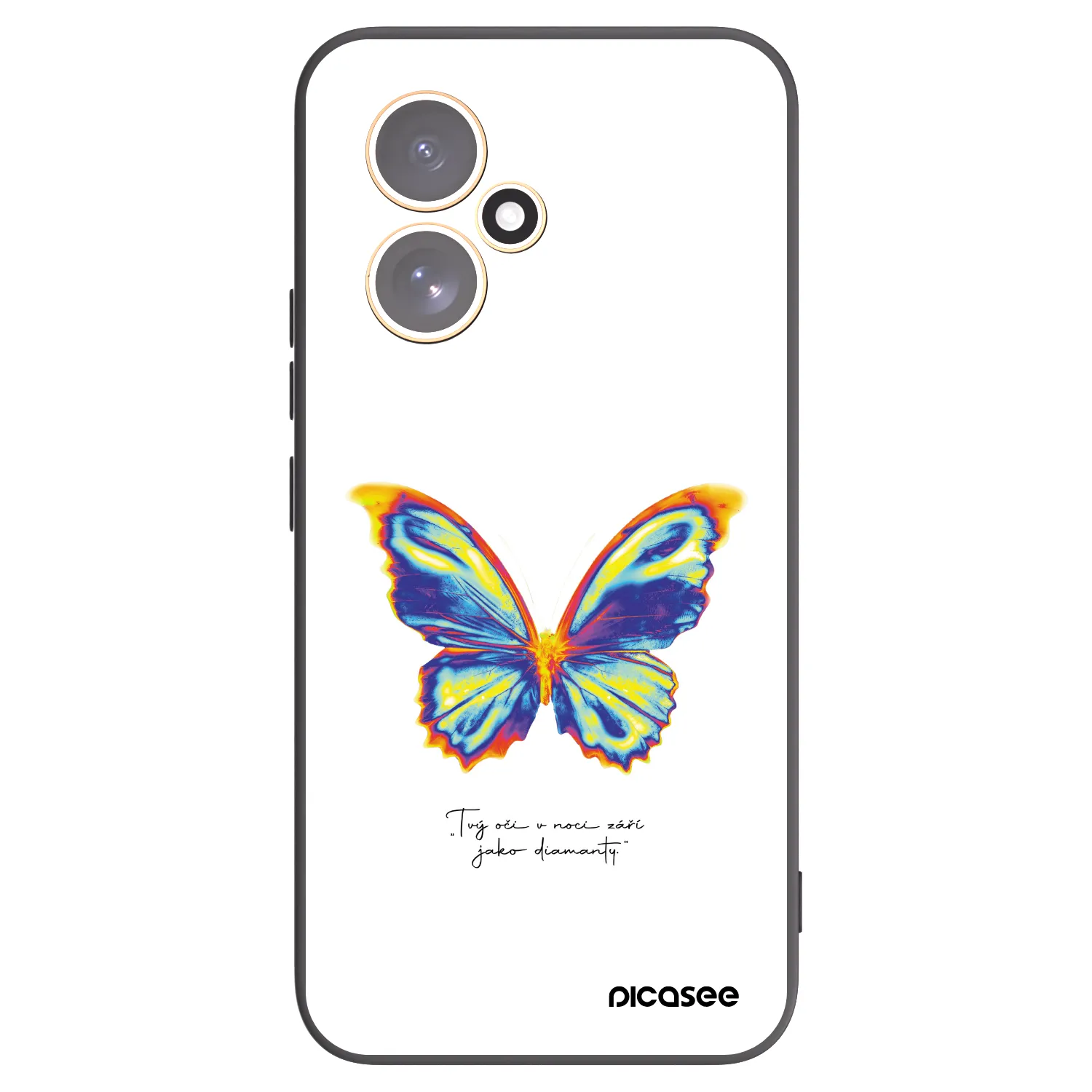 Picasee silikonowe czarne etui na Honor 400 5G - Diamanty White