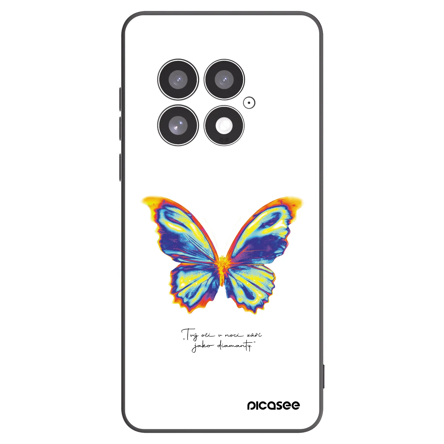 Picasee silikonowe czarne etui na OnePlus 13 5G - Diamanty White