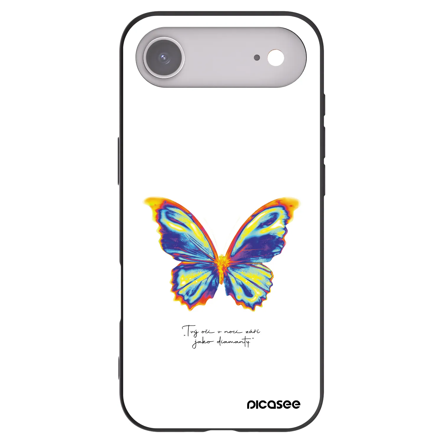 Picasee silikonowe czarne etui na Apple iPhone Air - Diamanty White