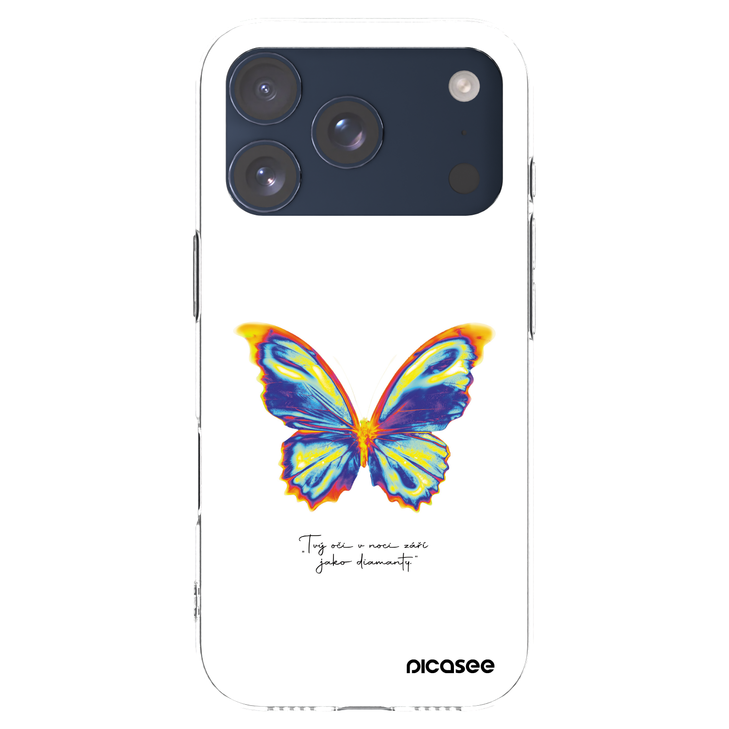 Picasee silikonowe przeźroczyste etui na Apple iPhone 17 Pro - Diamanty White