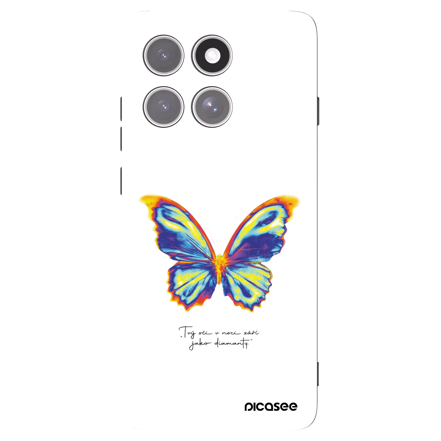 Picasee silikonowe czarne etui na Motorola Edge 60 Pro - Diamanty White