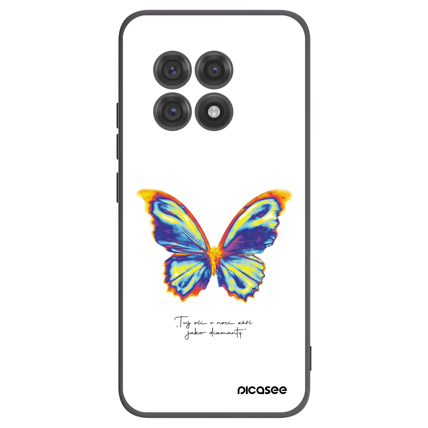 Picasee silikonowe czarne etui na OnePlus 13R 5G - Diamanty White