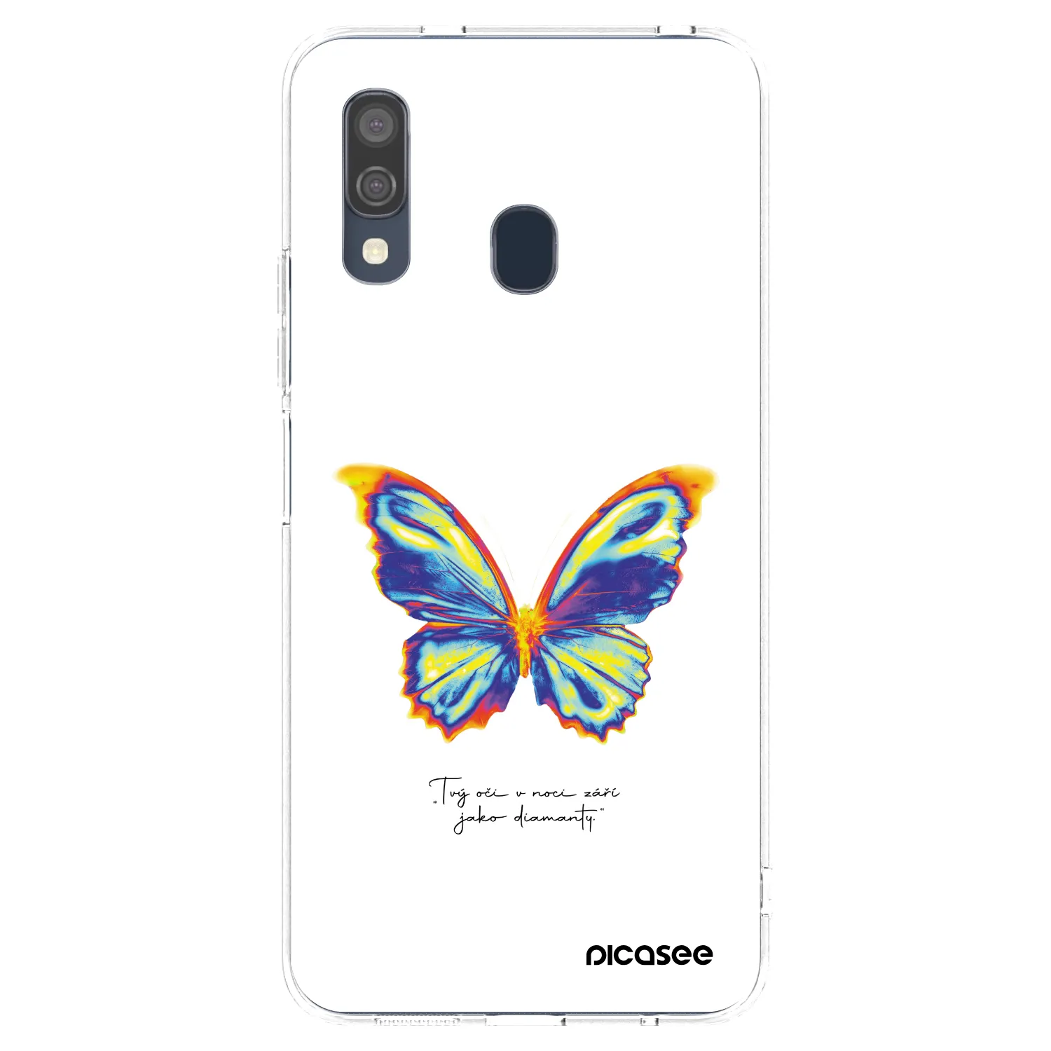 Picasee silikonowe przeźroczyste etui na Samsung Galaxy A40 A405F - Diamanty White