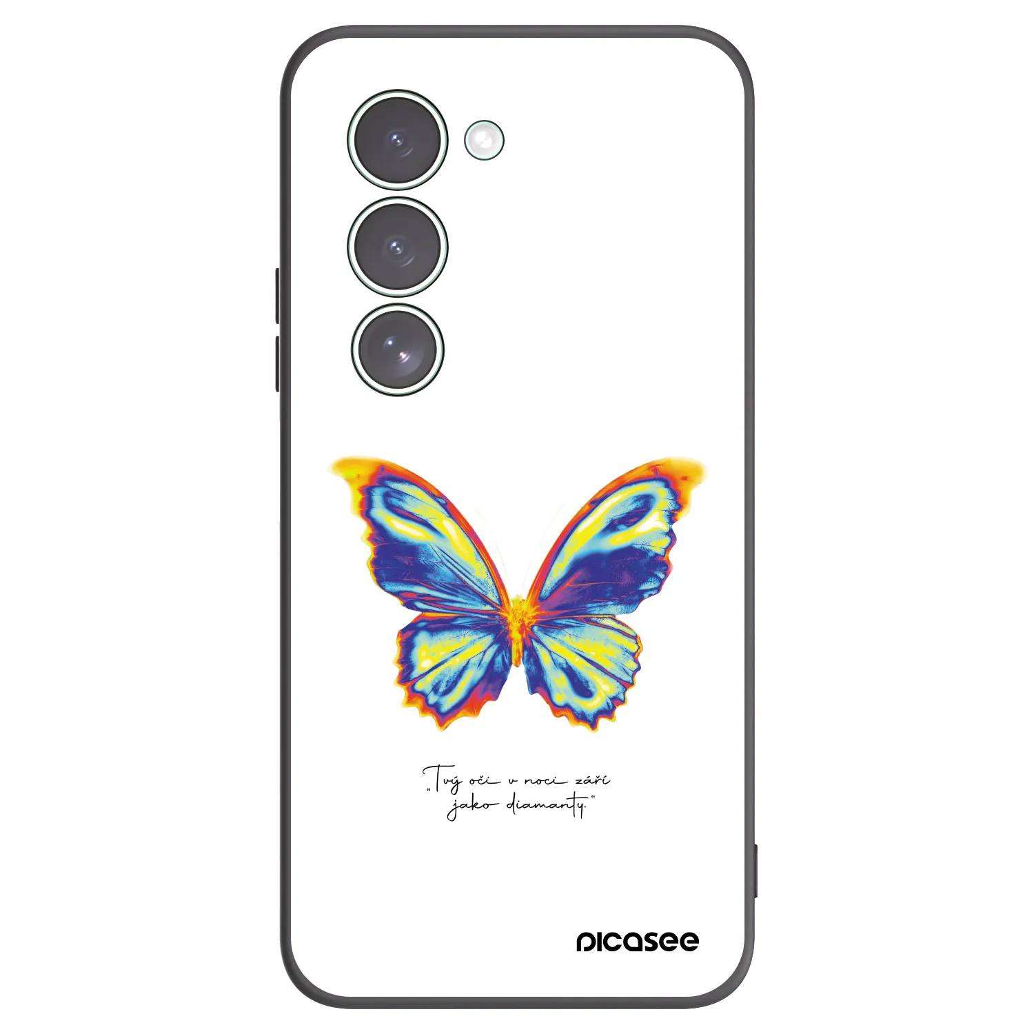 Picasee silikonowe czarne etui na Xiaomi Redmi 15 5G - Diamanty White