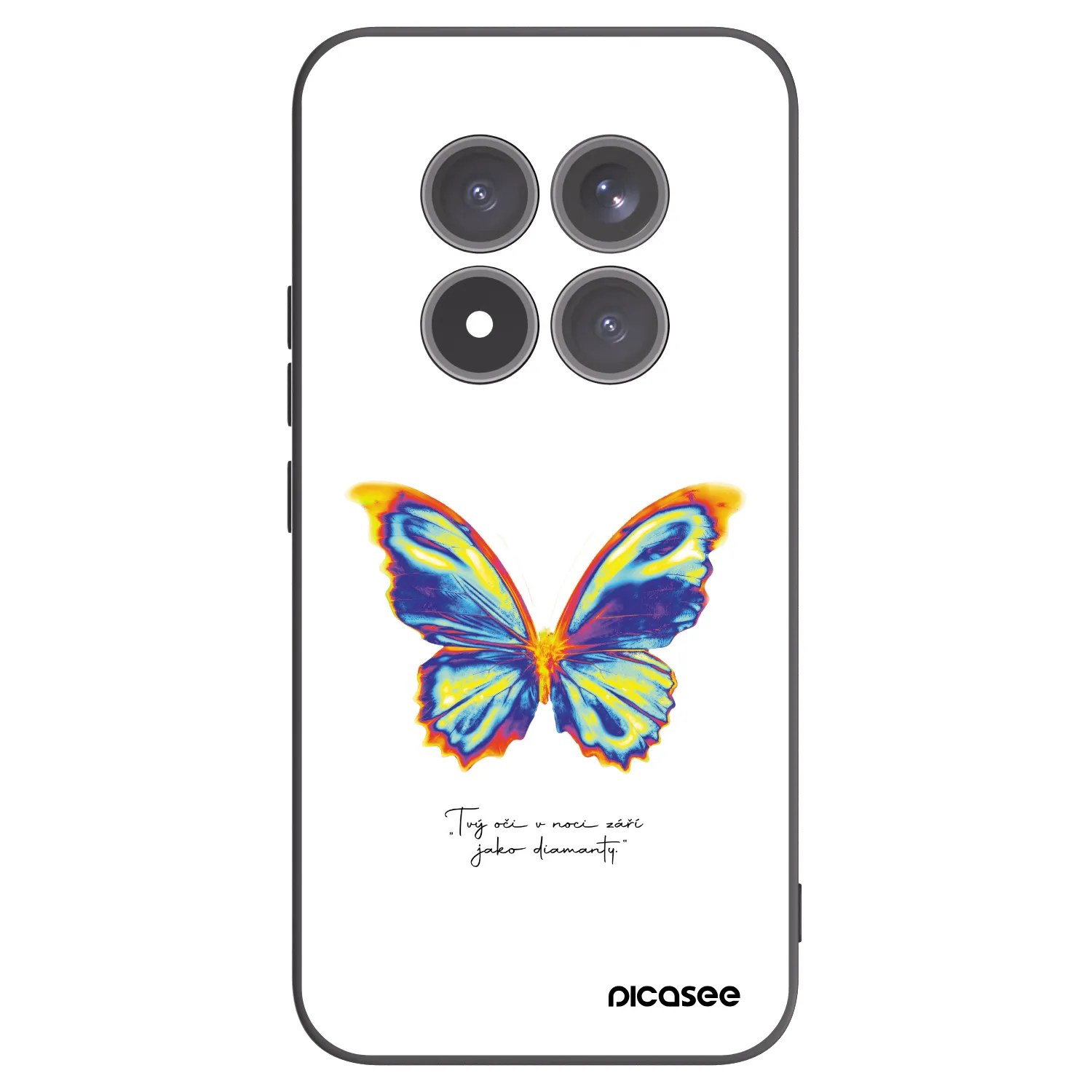 Picasee silikonowe czarne etui na Xiaomi Redmi Note 15 Pro+ - Diamanty White