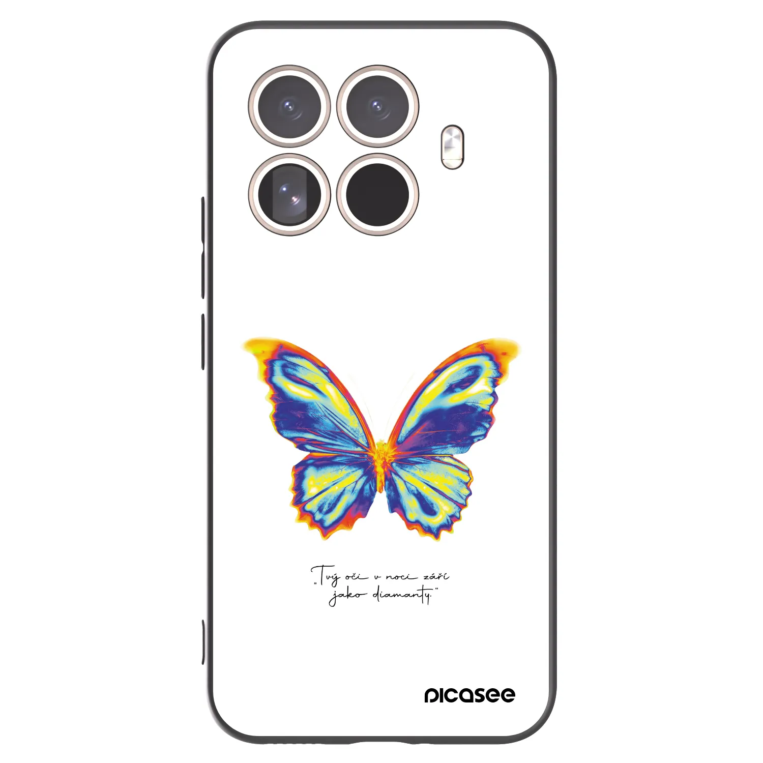 Picasee silikonowe czarne etui na Xiaomi 15T Pro - Diamanty White