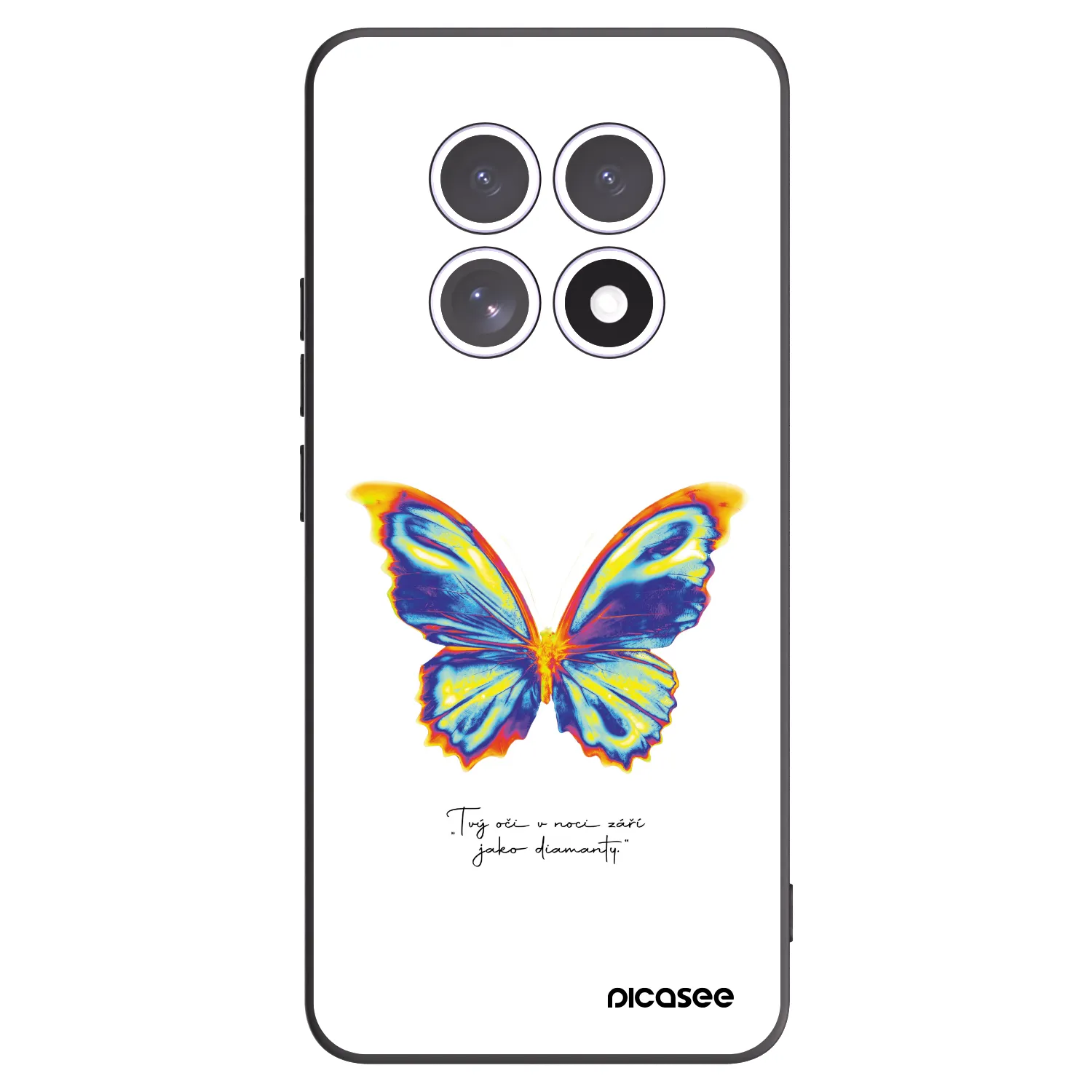 Picasee silikonowe czarne etui na Xiaomi Redmi Note 15 4G - Diamanty White