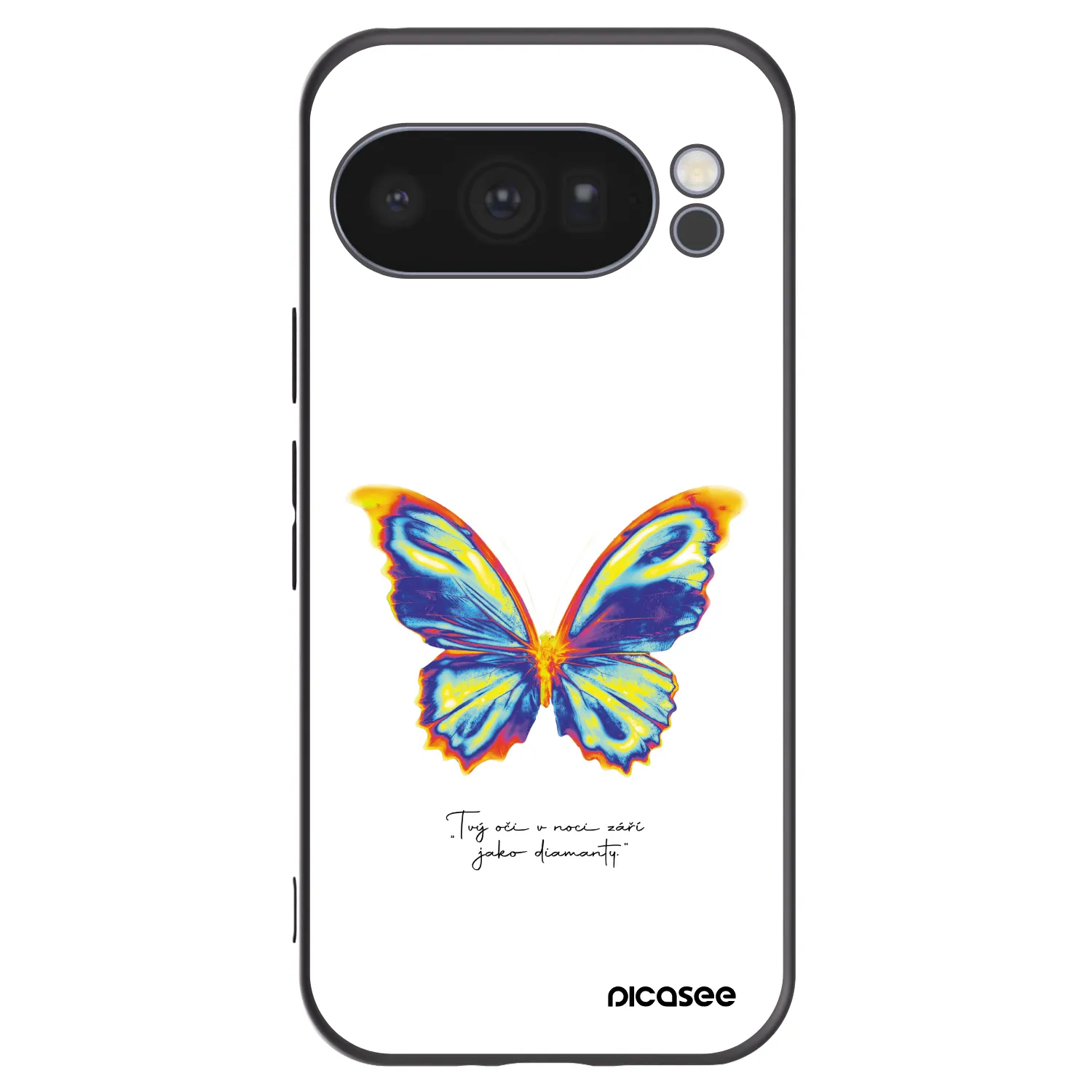 Picasee silikonowe czarne etui na Google Pixel 10 Pro - Diamanty White