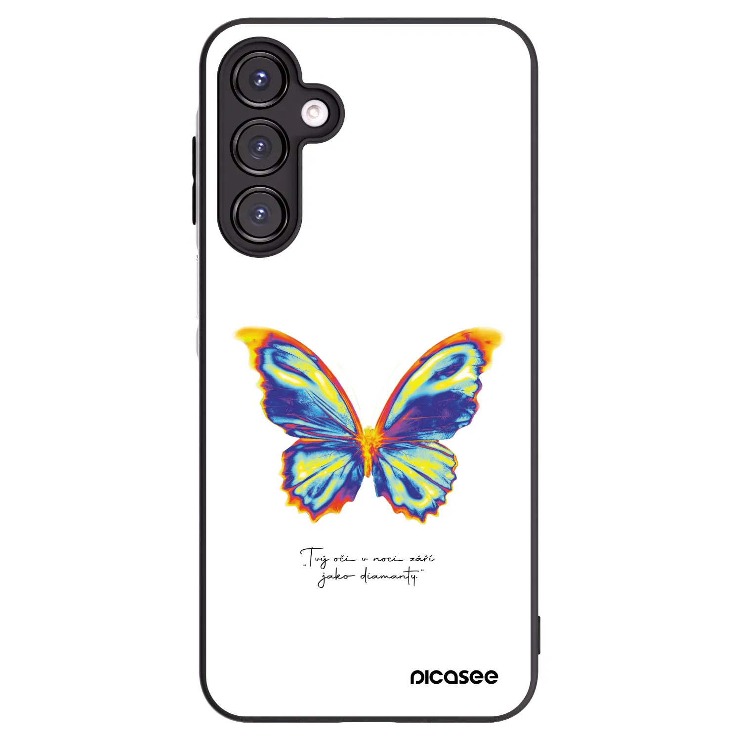 Picasee silikonowe czarne etui na Samsung Galaxy A16 4G - Diamanty White