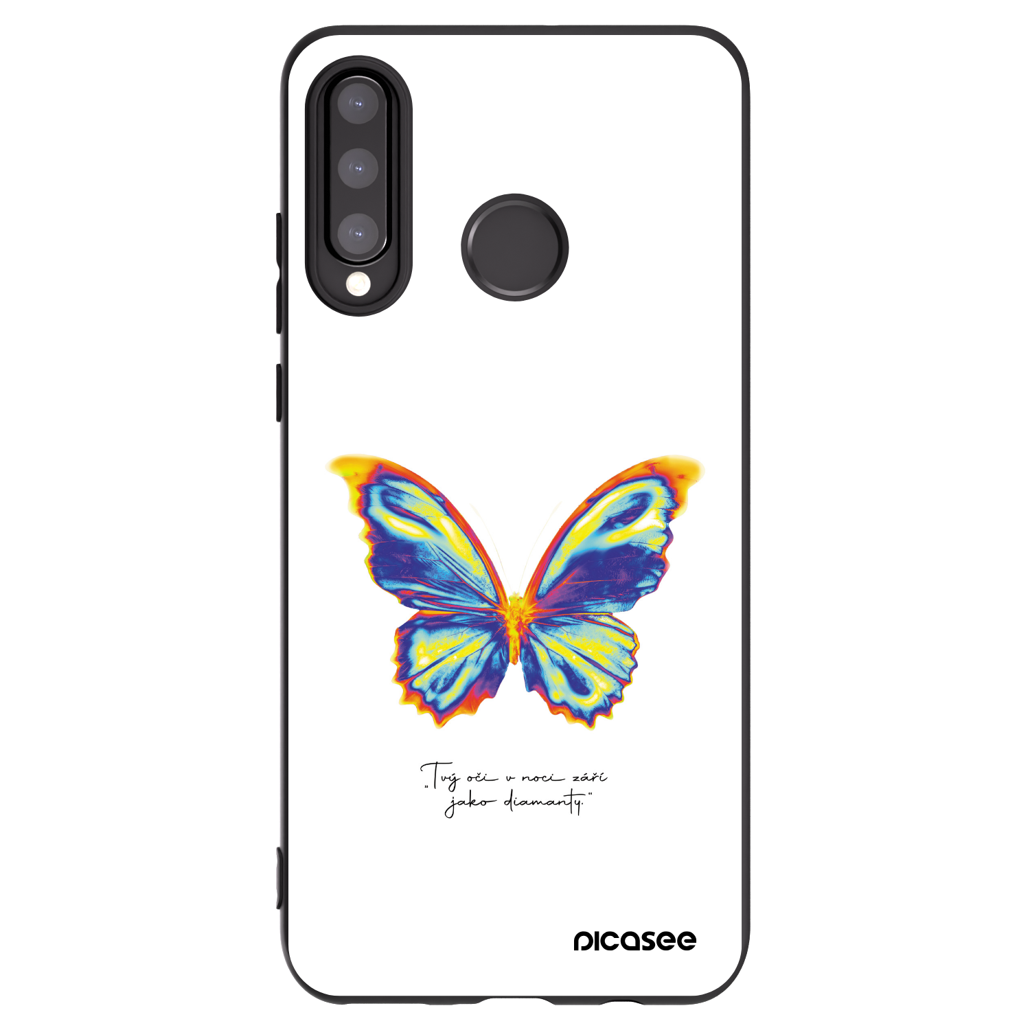 Picasee silikonowe czarne etui na Huawei P30 Lite - Diamanty White