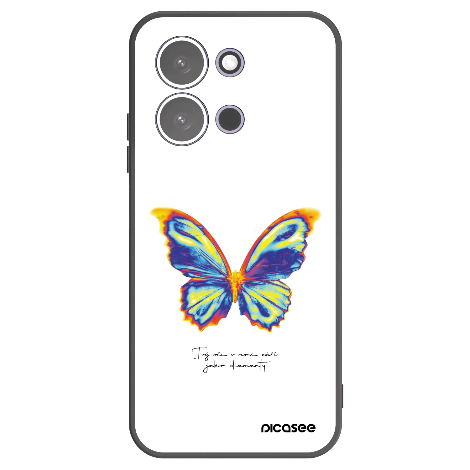Picasee silikonowe czarne etui na Xiaomi Redmi 15C 5G - Diamanty White