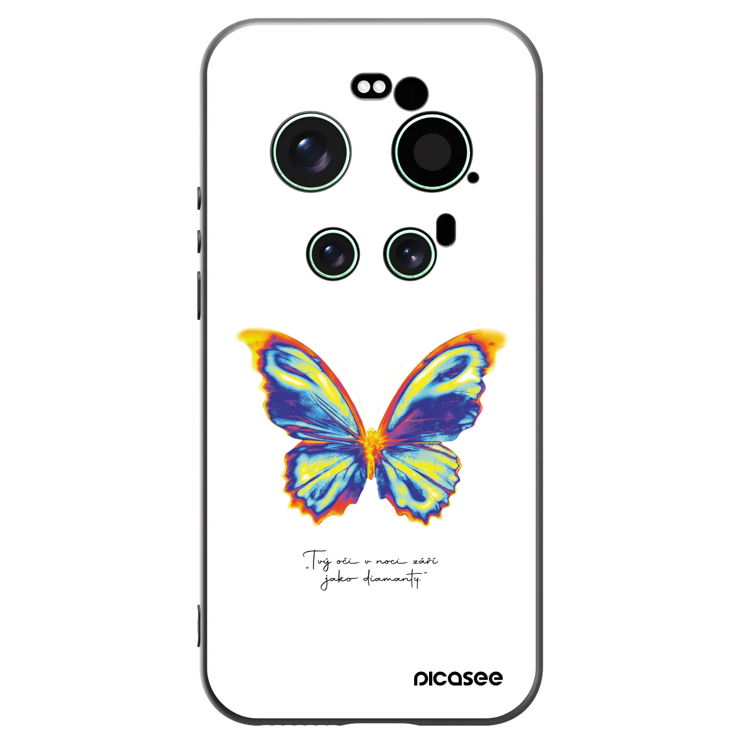 Picasee silikonowe czarne etui na Xiaomi 17 Ultra - Diamanty White