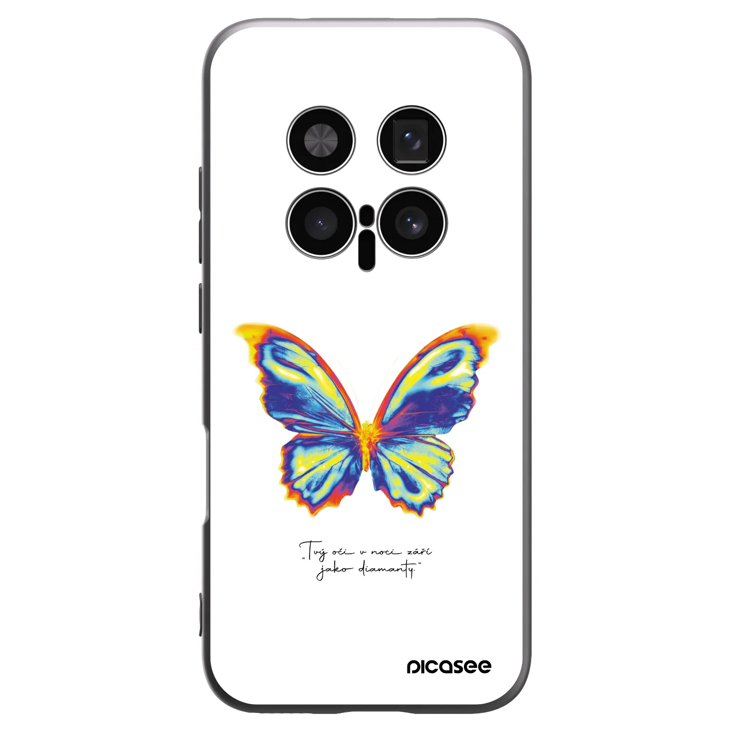 Picasee silikonowe czarne etui na Honor Magic8 Pro 5G - Diamanty White
