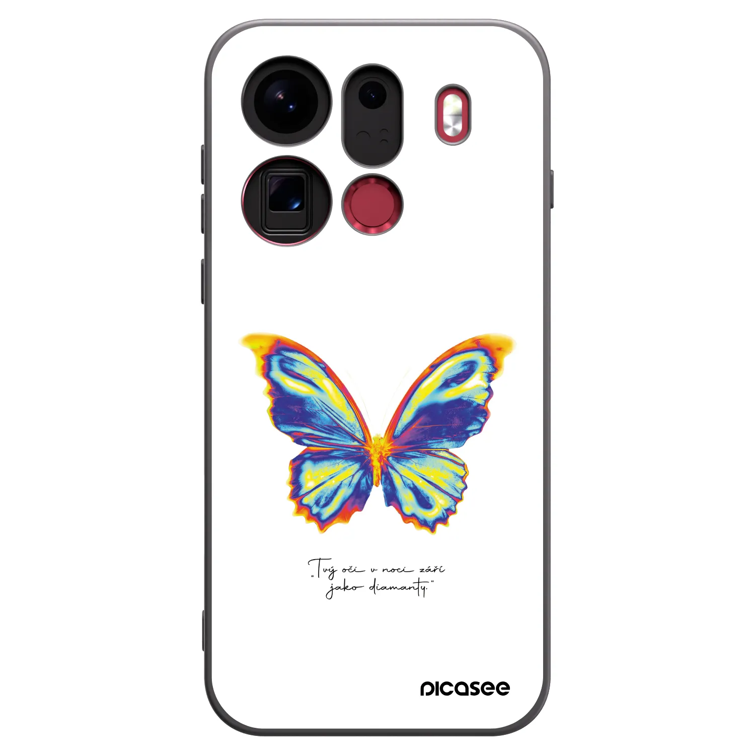 Picasee silikonowe czarne etui na OPPO Find X9 Pro - Diamanty White