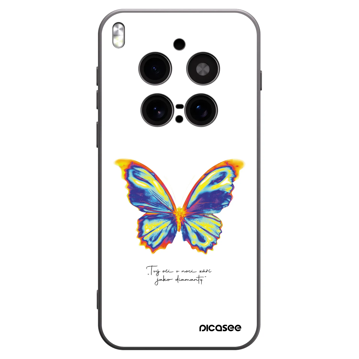 Picasee silikonowe czarne etui na Vivo X300 Pro - Diamanty White