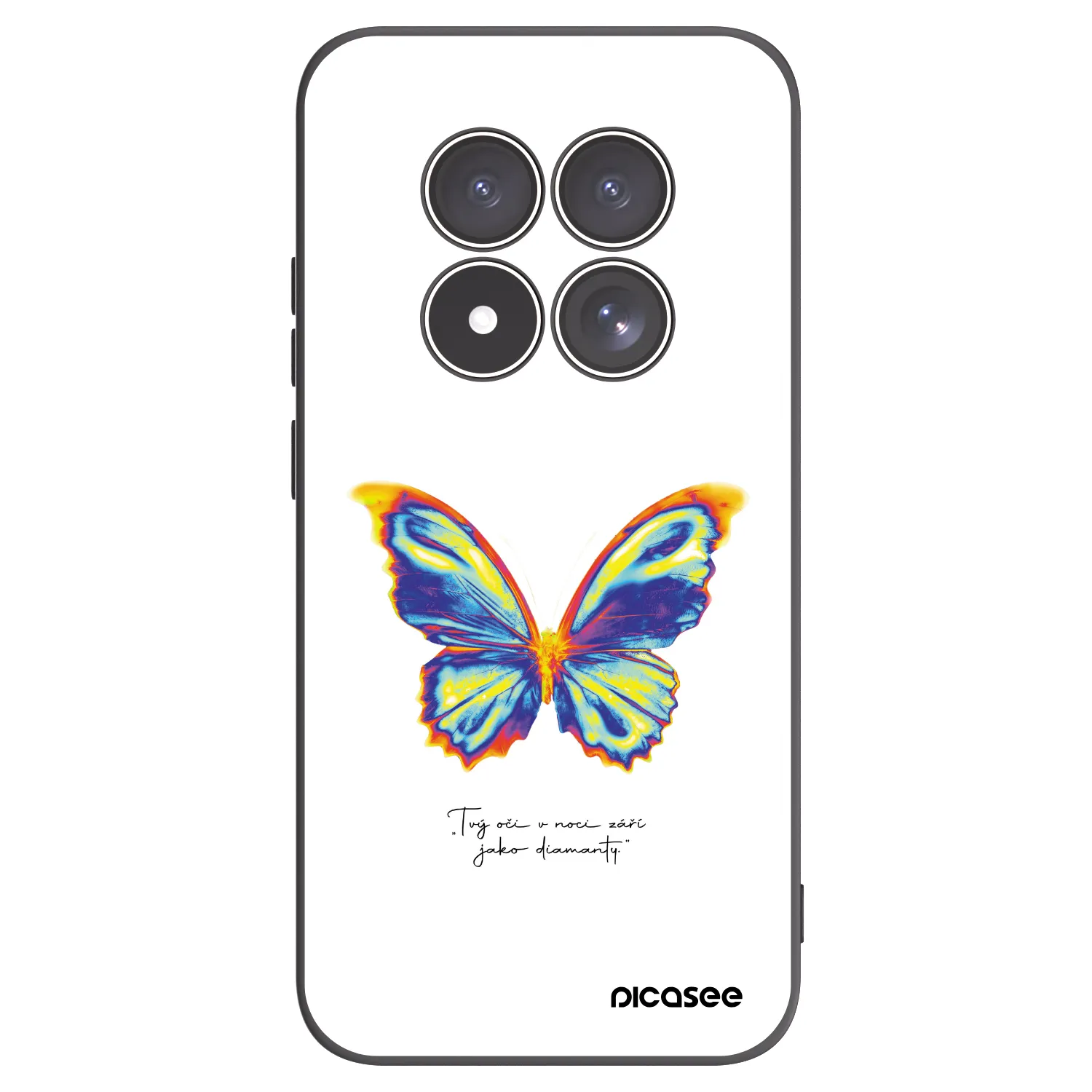 Picasee silikonowe czarne etui na Xiaomi Redmi Note 15 Pro 5G - Diamanty White