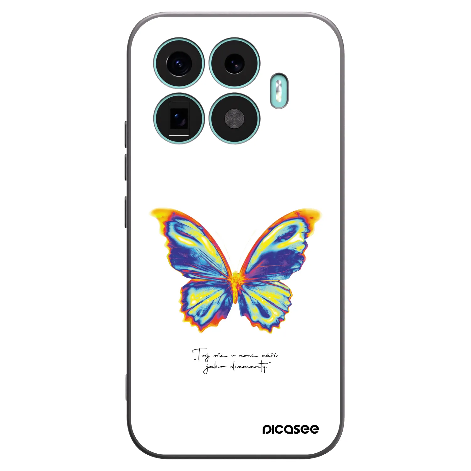 Picasee silikonowe czarne etui na Xiaomi 17T - Diamanty White