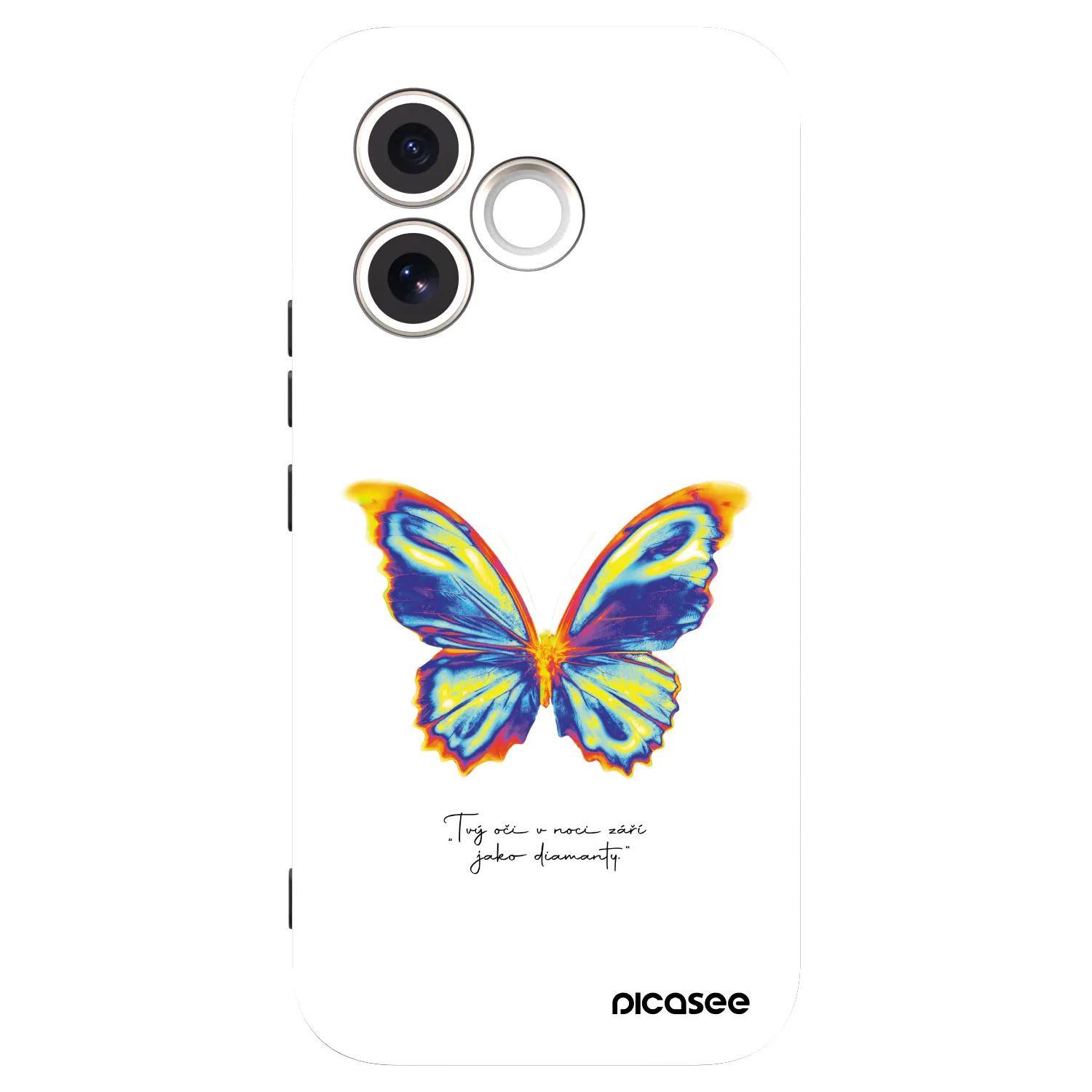 Picasee silikonowe czarne etui na Honor 600 Lite - Diamanty White