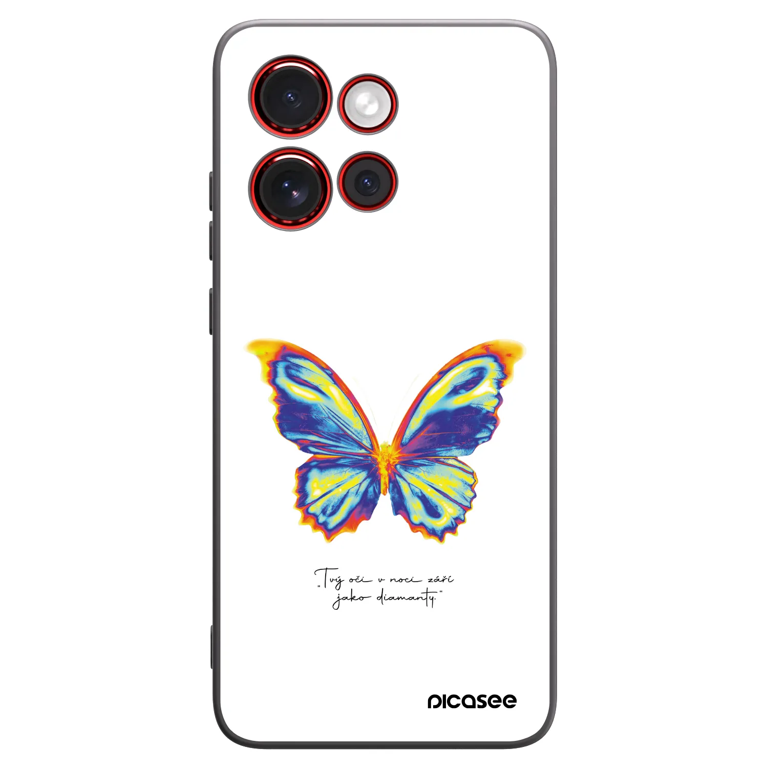 Picasee silikonowe czarne etui na Motorola Edge 60 Neo 5G - Diamanty White