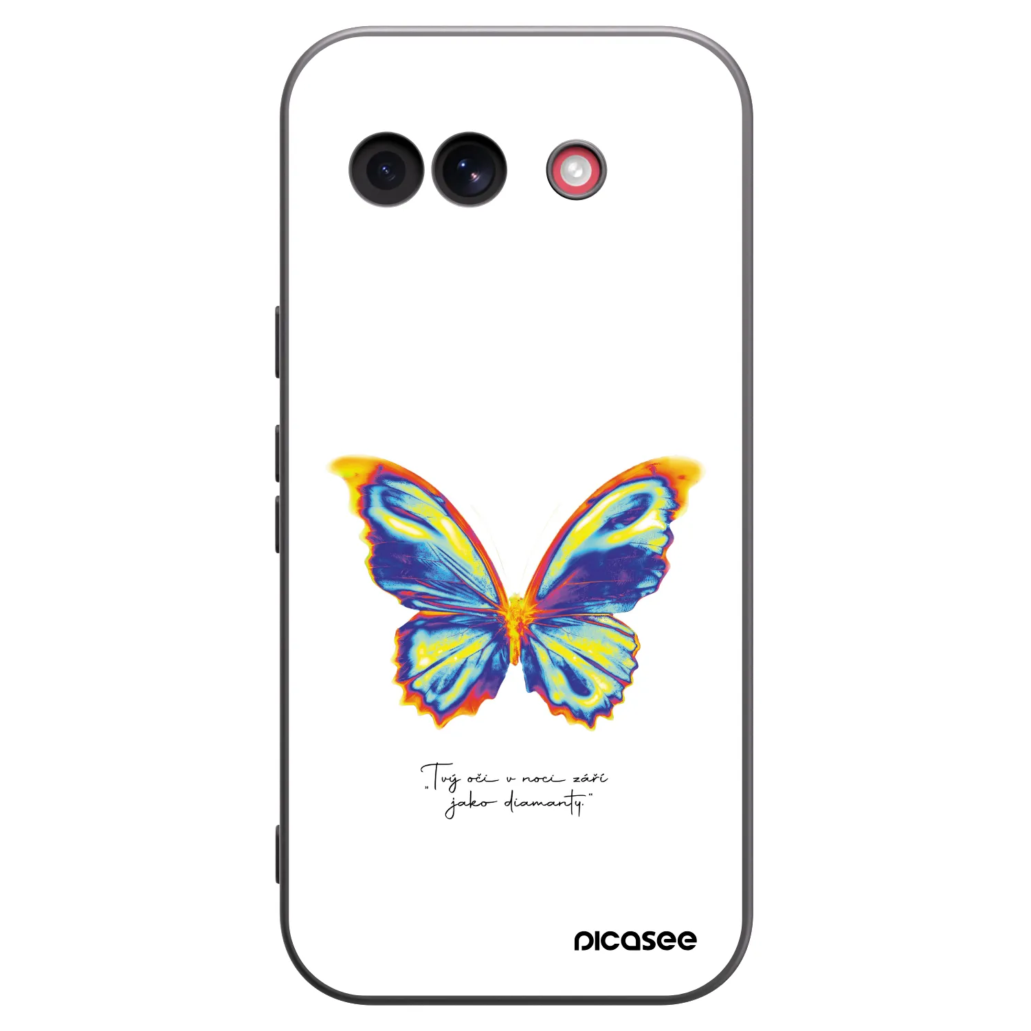 Picasee silikonowe czarne etui na Google Pixel 10a - Diamanty White