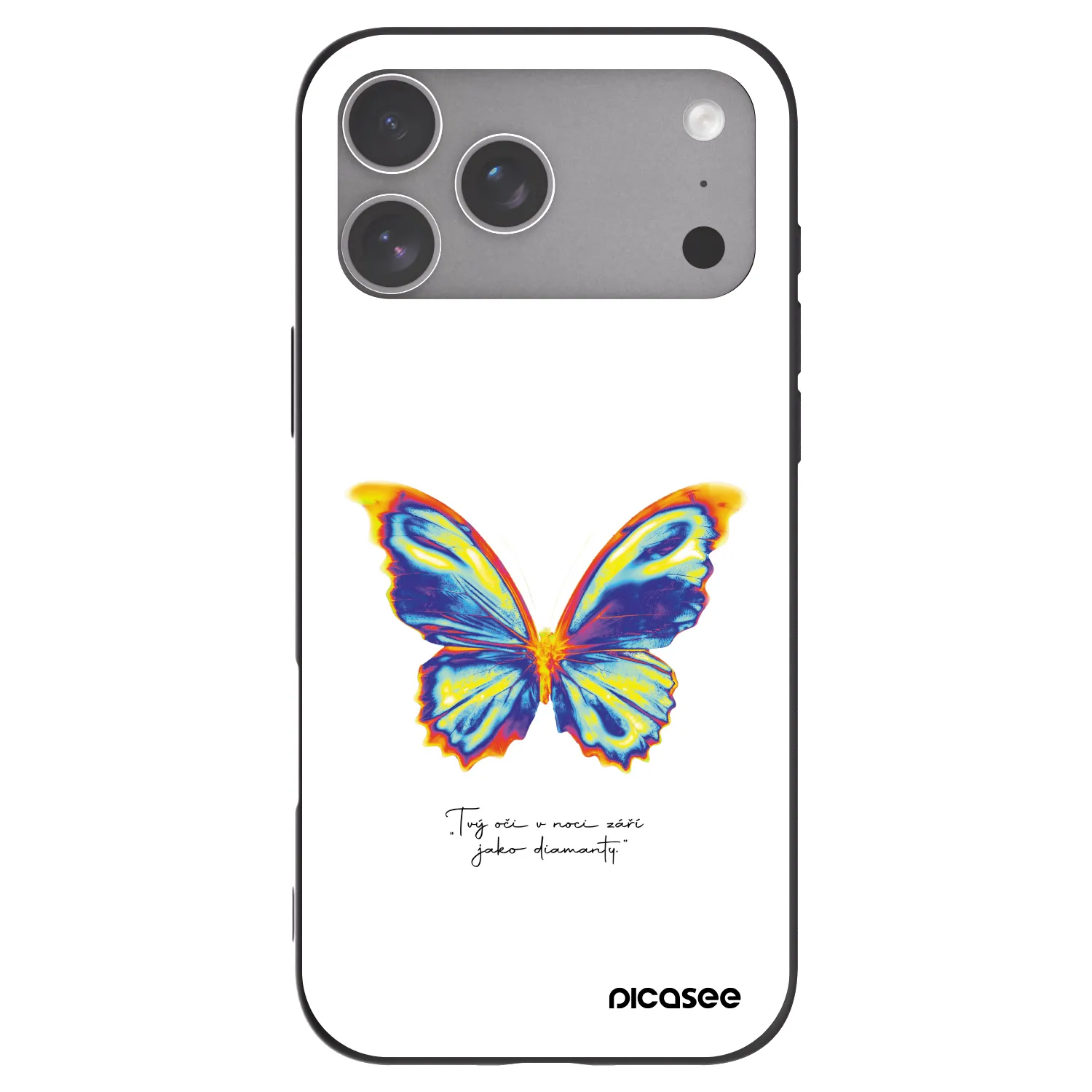 Picasee silikonowe czarne etui na Apple iPhone 18 Pro Max - Diamanty White