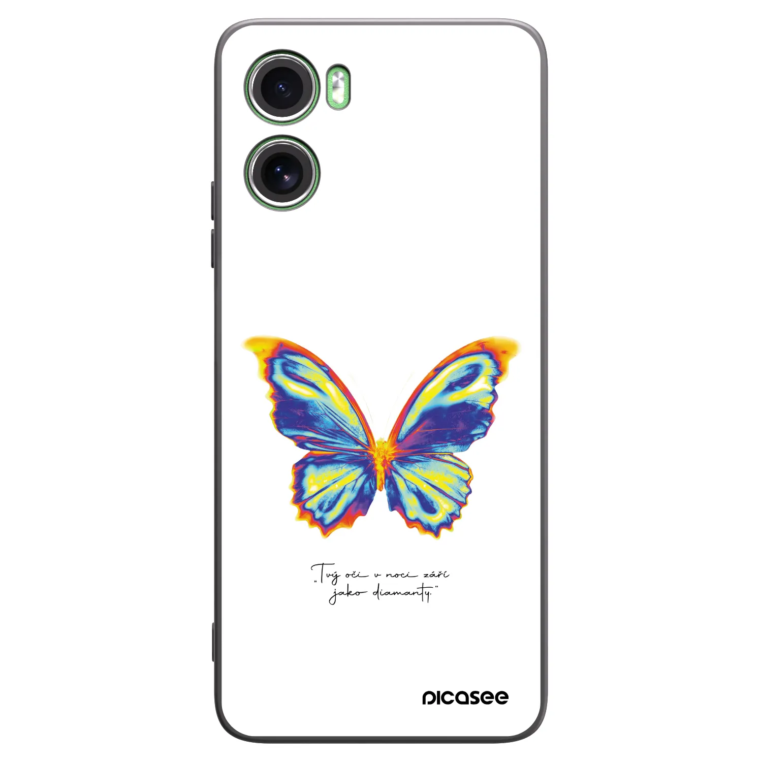 Picasee silikonowe czarne etui na Motorola Moto G06 - Diamanty White