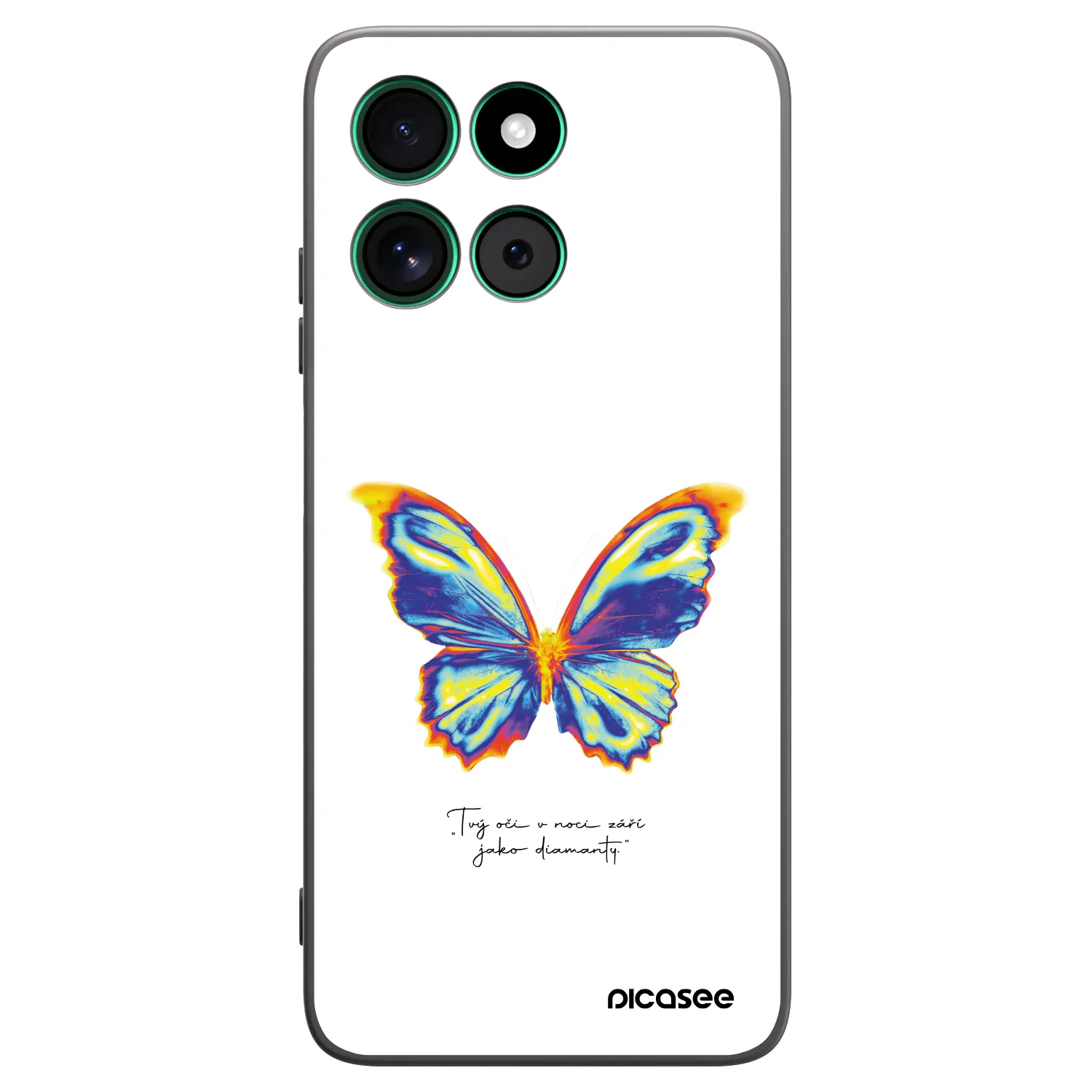Picasee silikonowe czarne etui na Motorola Moto G57 Power - Diamanty White