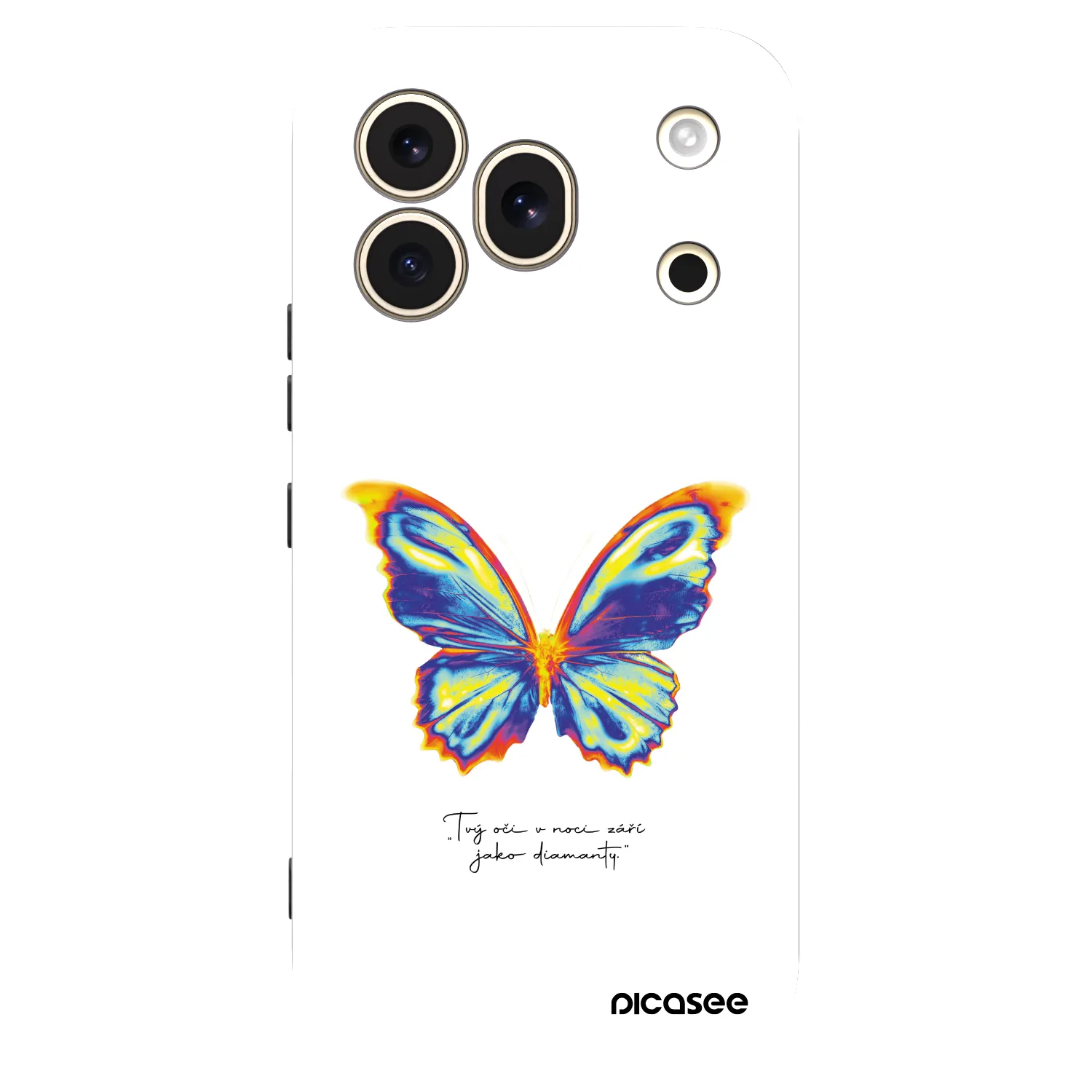 Picasee silikonowe czarne etui na Honor 600 Pro - Diamanty White