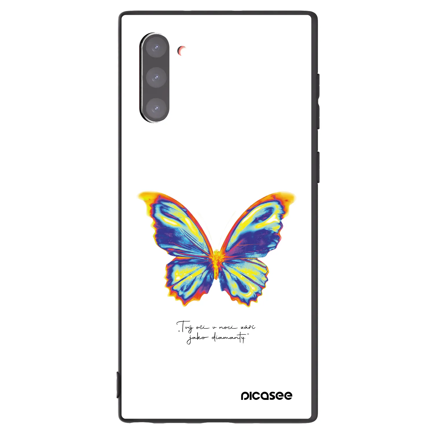 Picasee silikonowe czarne etui na Samsung Galaxy Note 10 N970F - Diamanty White