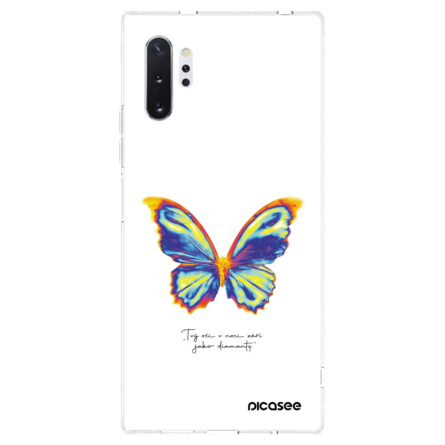 Picasee silikonowe przeźroczyste etui na Samsung Galaxy Note 10+ N975F - Diamanty White