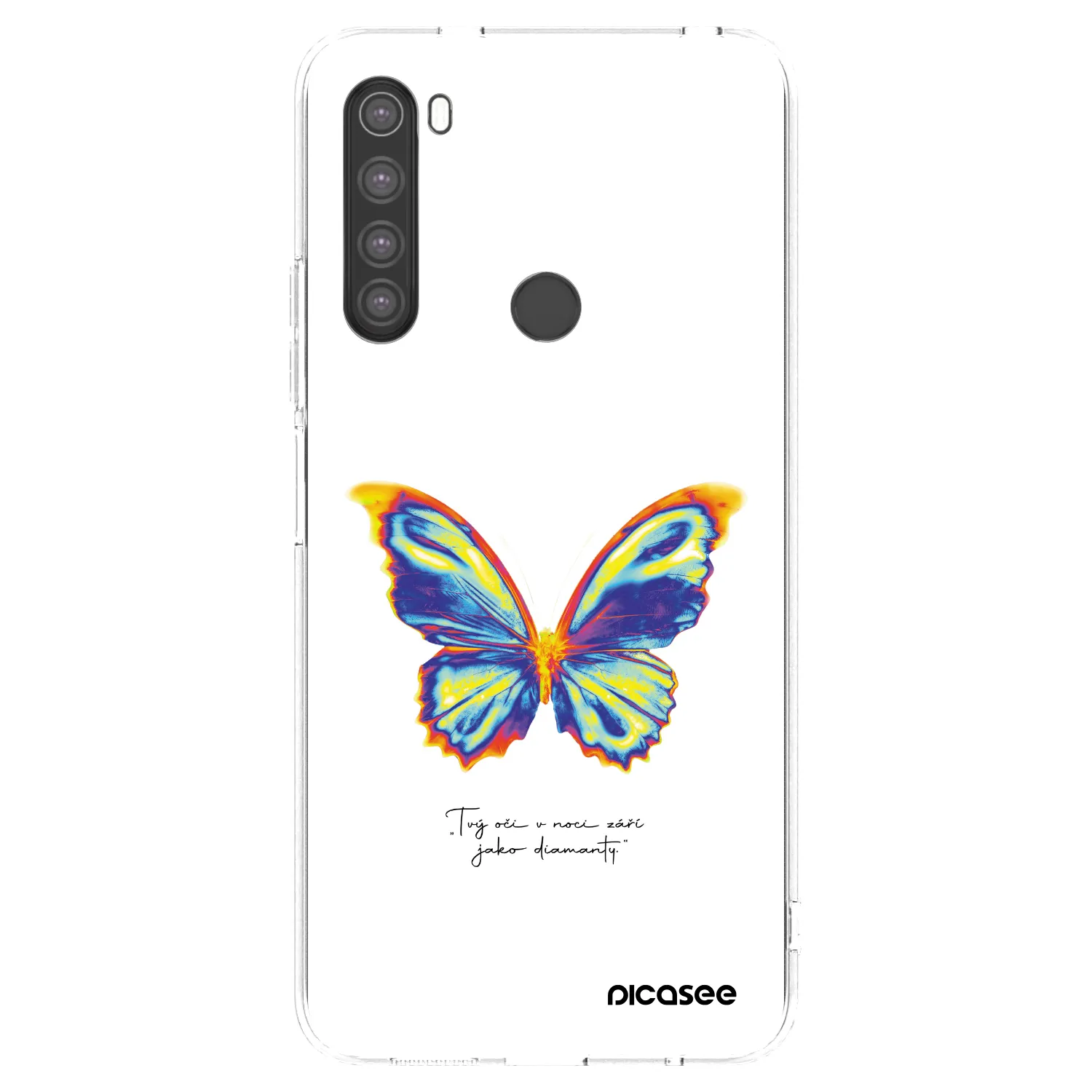 Picasee silikonowe przeźroczyste etui na Xiaomi Redmi Note 8 - Diamanty White