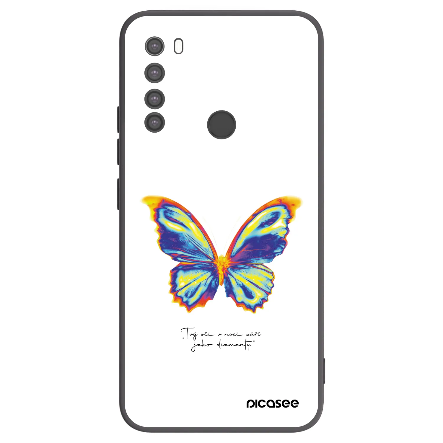 Picasee silikonowe czarne etui na Xiaomi Redmi Note 8 - Diamanty White